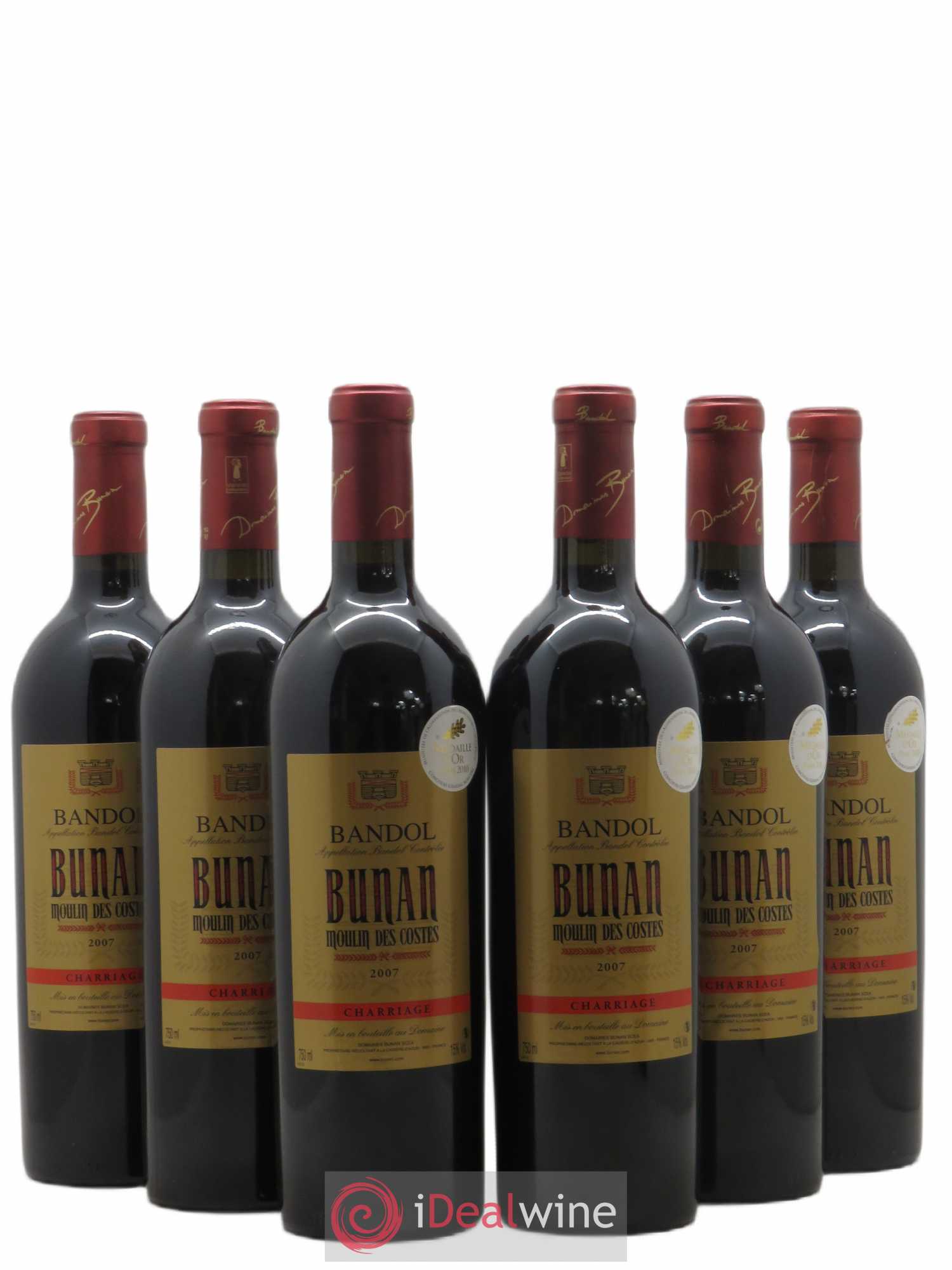 Bandol Charriage Domaine Bunan 2007 - Posten von 6 Flaschen - 0