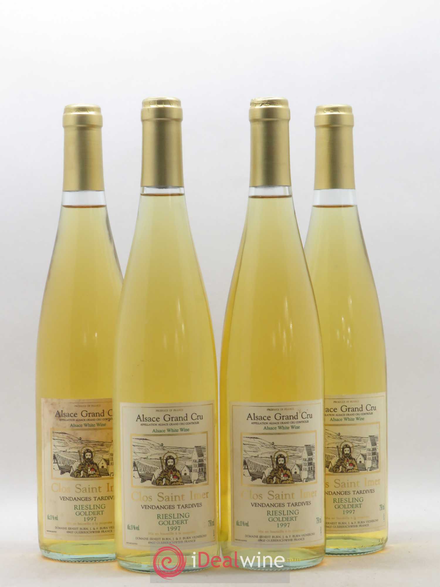 Riesling Vendanges Tardives Grand Cru Goldert Clos Saint Imer Domaine Burn 1997 - Posten von 4 Flaschen - 0