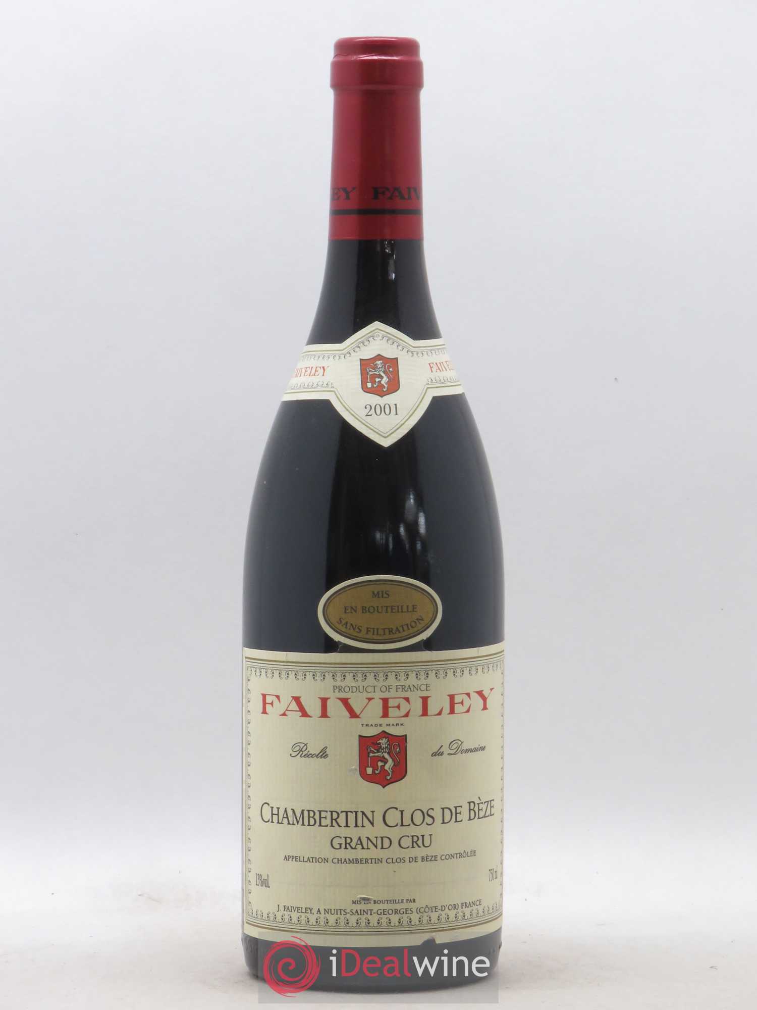 Chambertin Clos de Bèze Grand Cru Faiveley 2001 - Lot de 1 bouteille - 0