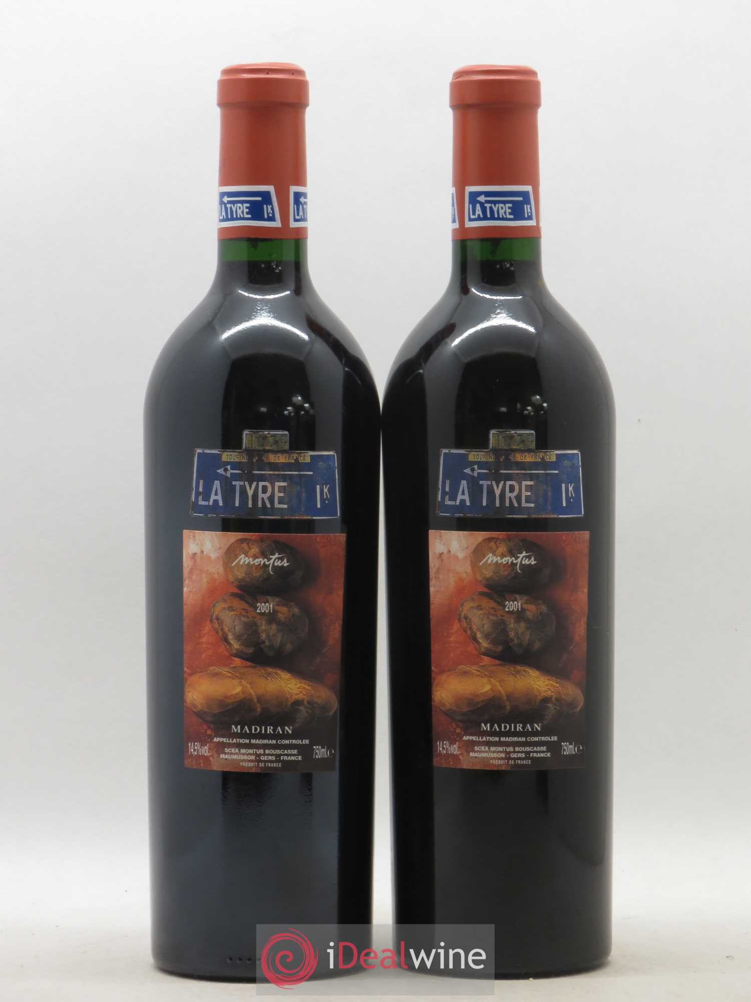 Madiran Château Montus-La Tyre Alain Brumont 2001 - Lot de 2 bouteilles - 0