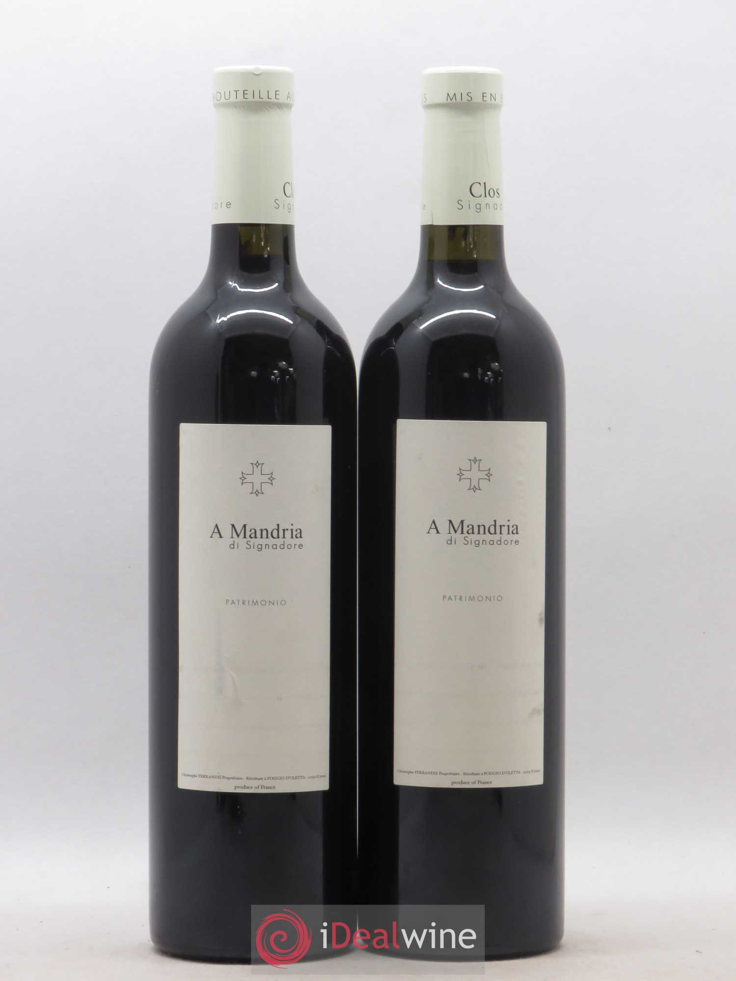 Patrimonio Clos Signadore A Mandria Christophe Ferrandis 2006 - Lot de 2 bouteilles - 0