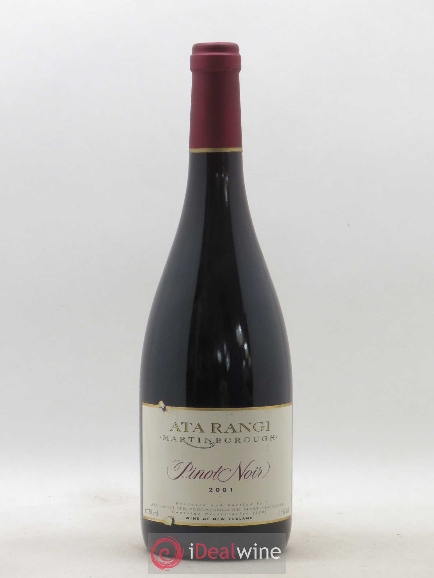 Nouvelle Zélande Martinborough Pinot Noir Ata Rangi 2001 - Lot de 1 bouteille - 0