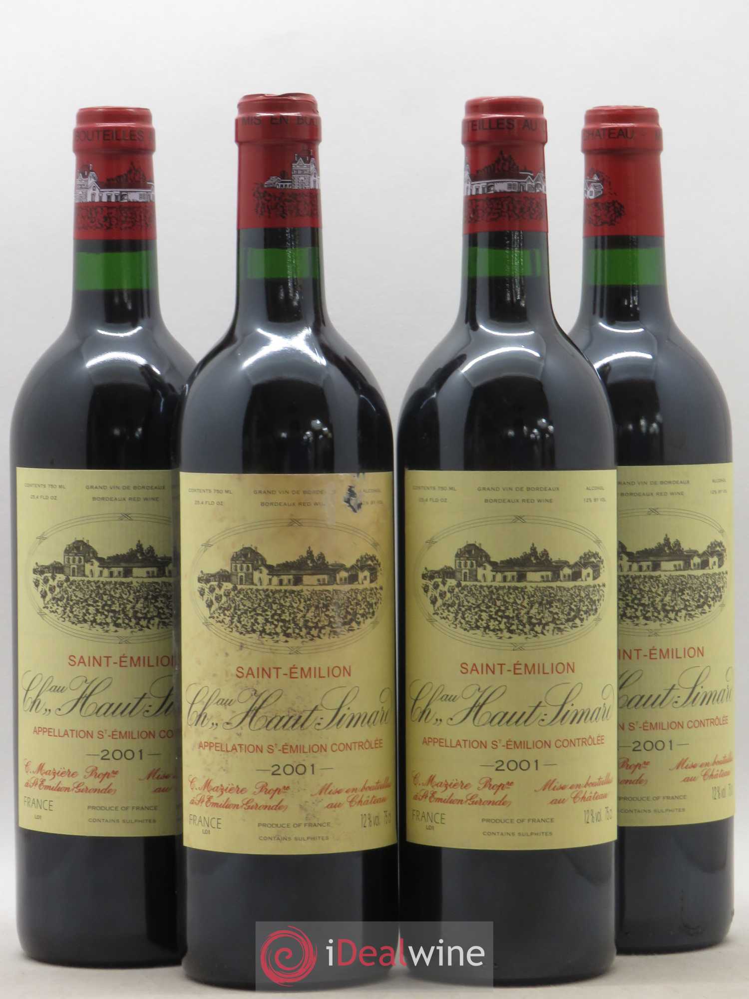 Château Haut-Simard 2001 - Lot de 4 bouteilles - 0