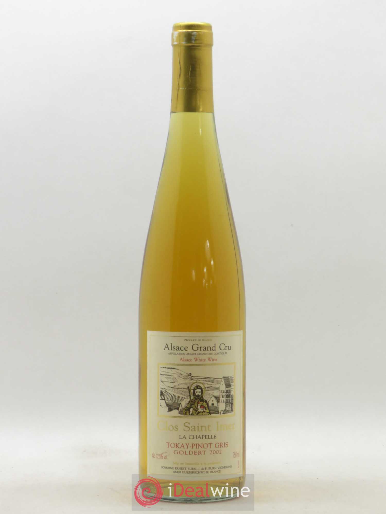 Pinot Gris Grand Cru Goldert Clos Saint Imer La Chapelle Domaine Burn 2002 - Posten von 1 Flasche - 0