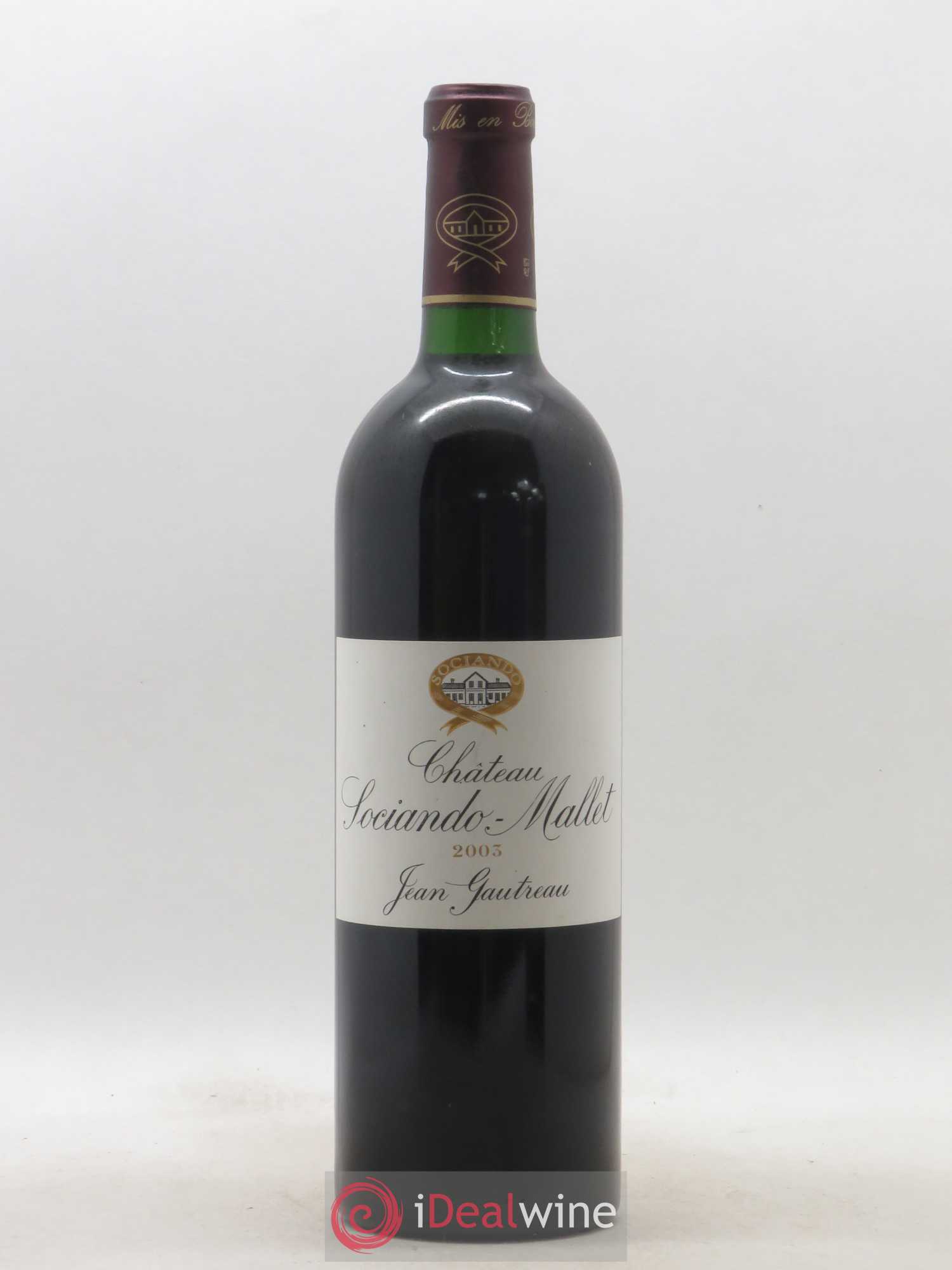 Château Sociando Mallet 2003 - Lot de 1 bouteille - 0