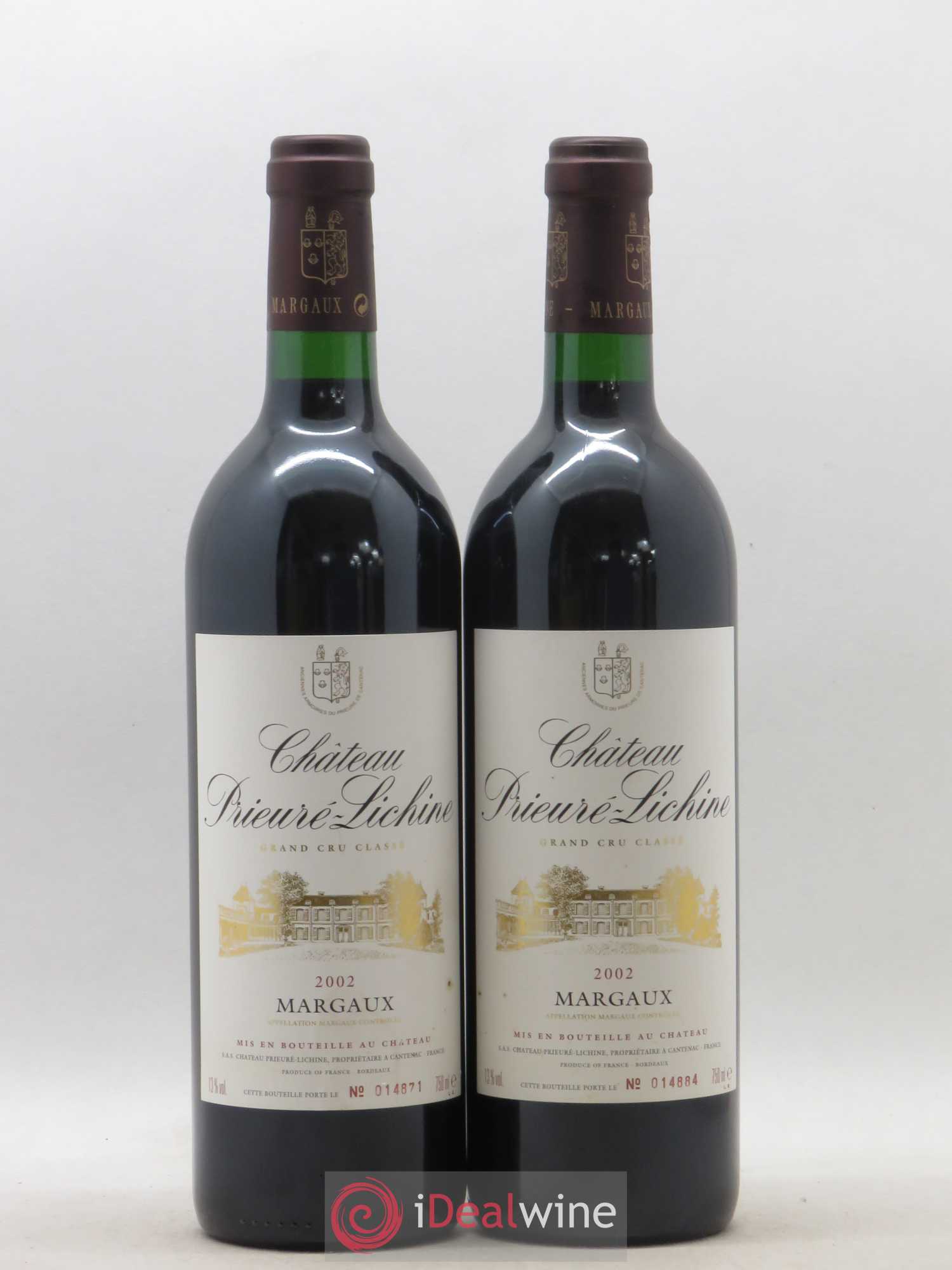 Château Prieuré Lichine 4ème Grand Cru Classé 2002 - Lot de 2 bouteilles - 0