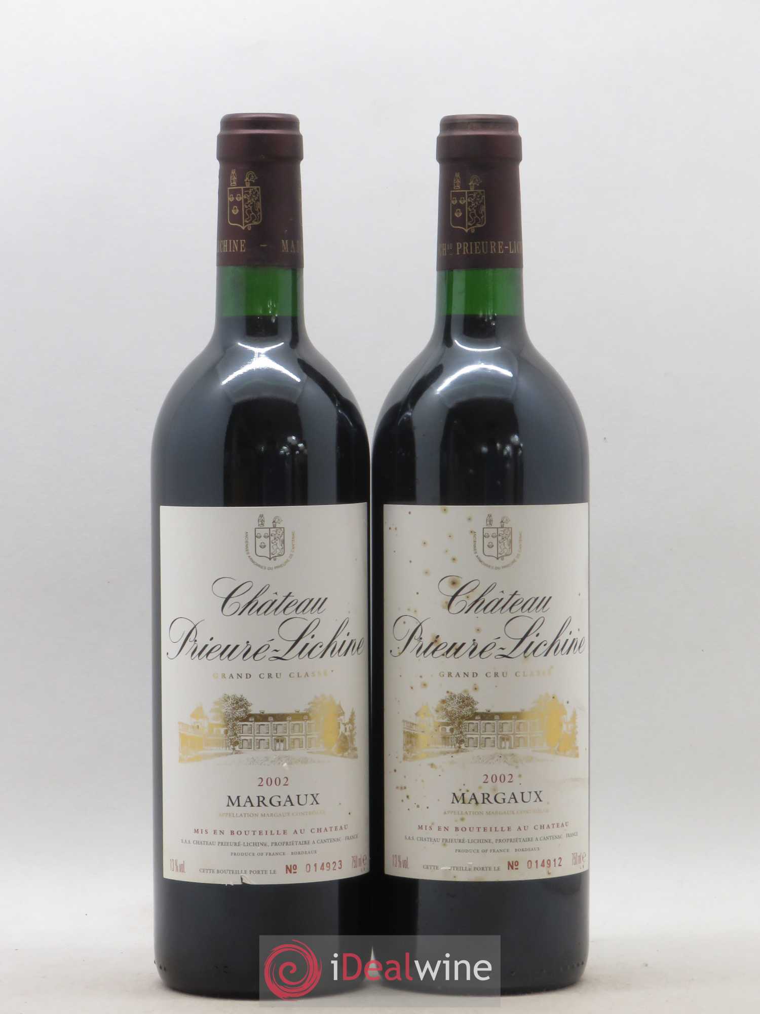 Château Prieuré Lichine 4ème Grand Cru Classé 2002 - Lot de 2 bouteilles - 0
