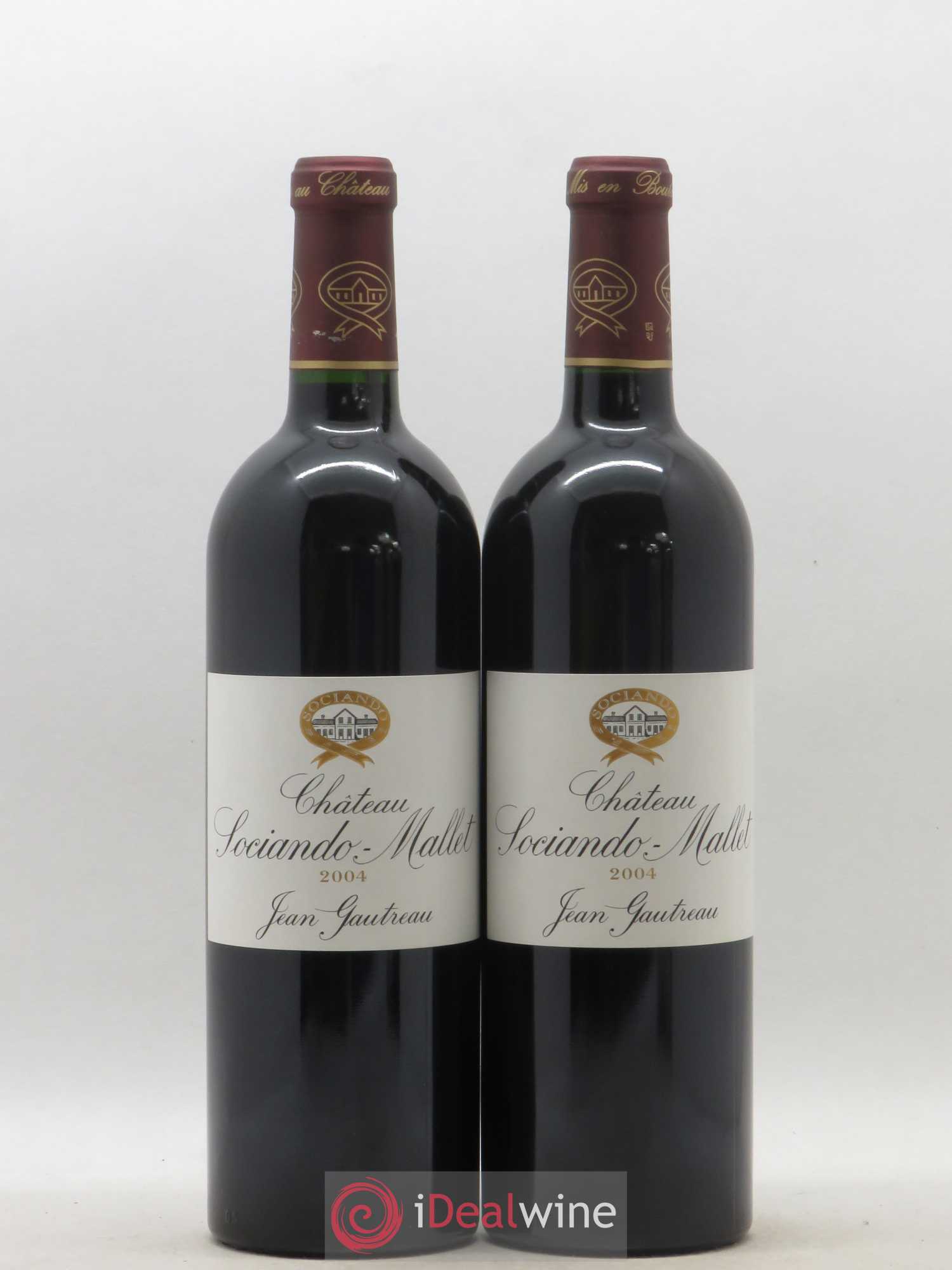 Château Sociando Mallet 2004 - Lot de 2 bouteilles - 0