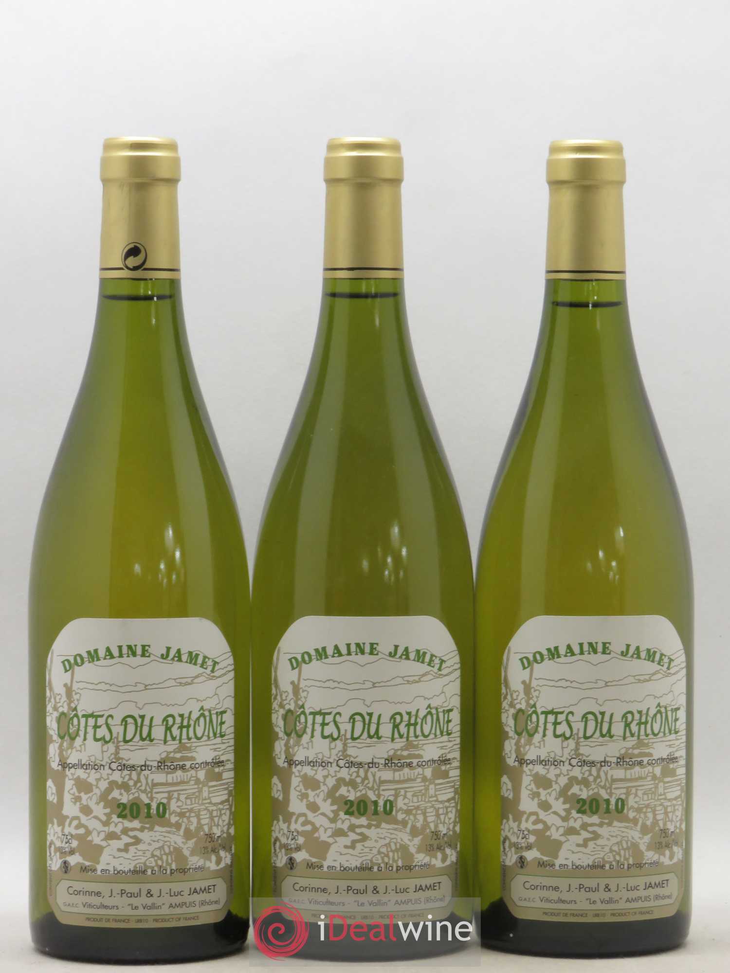 Côtes-du-Rhône Jamet (Domaine) 2010 - Lot de 3 bouteilles - 0