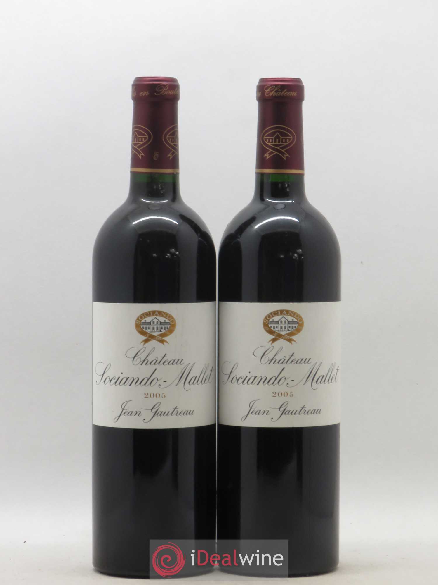 Château Sociando Mallet 2005 - Lot de 2 bouteilles - 0