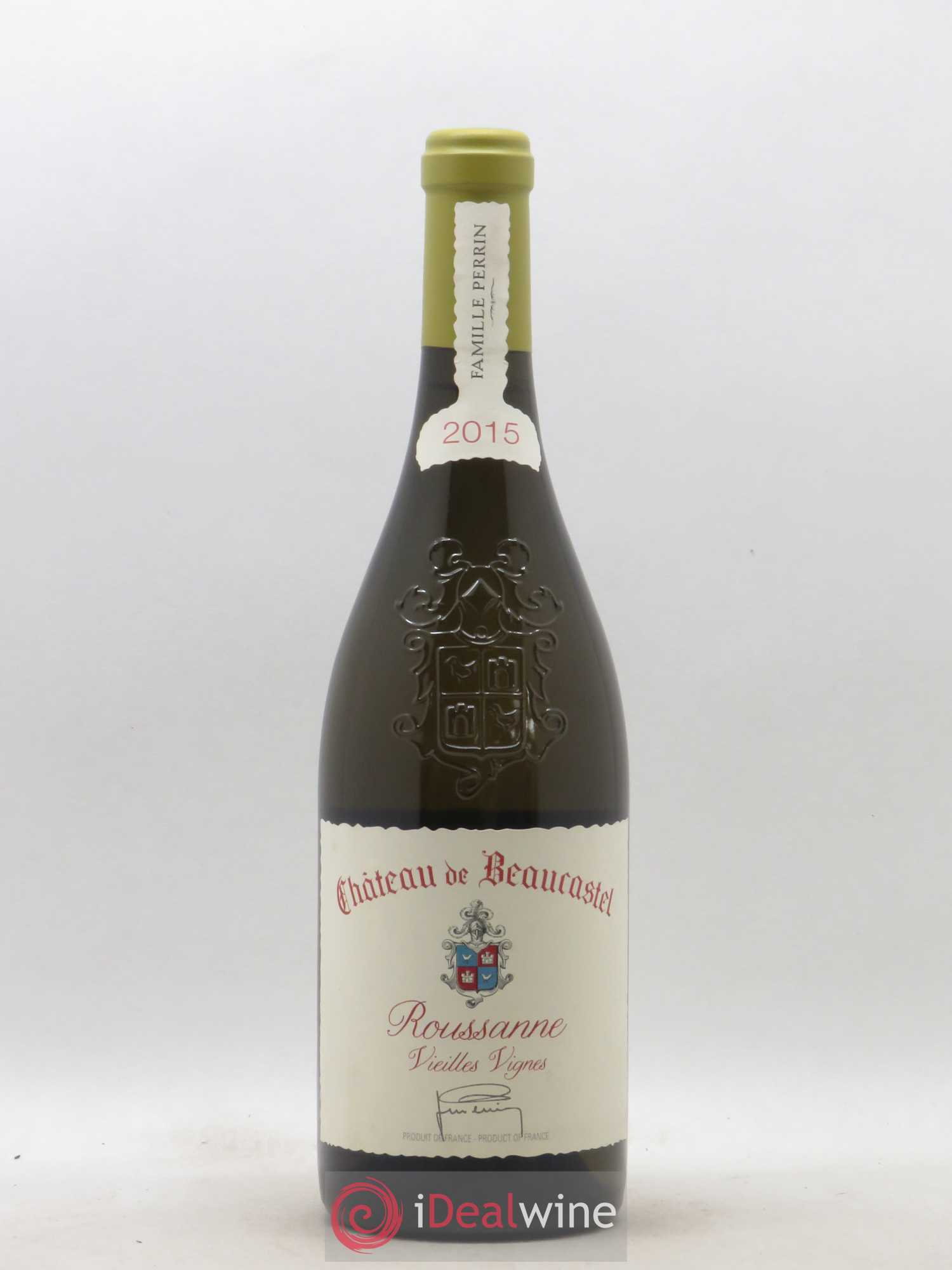 Châteauneuf-du-Pape Château de Beaucastel Vieilles vignes Roussanne Famille Perrin 2015 - Lot de 1 bouteille - 0
