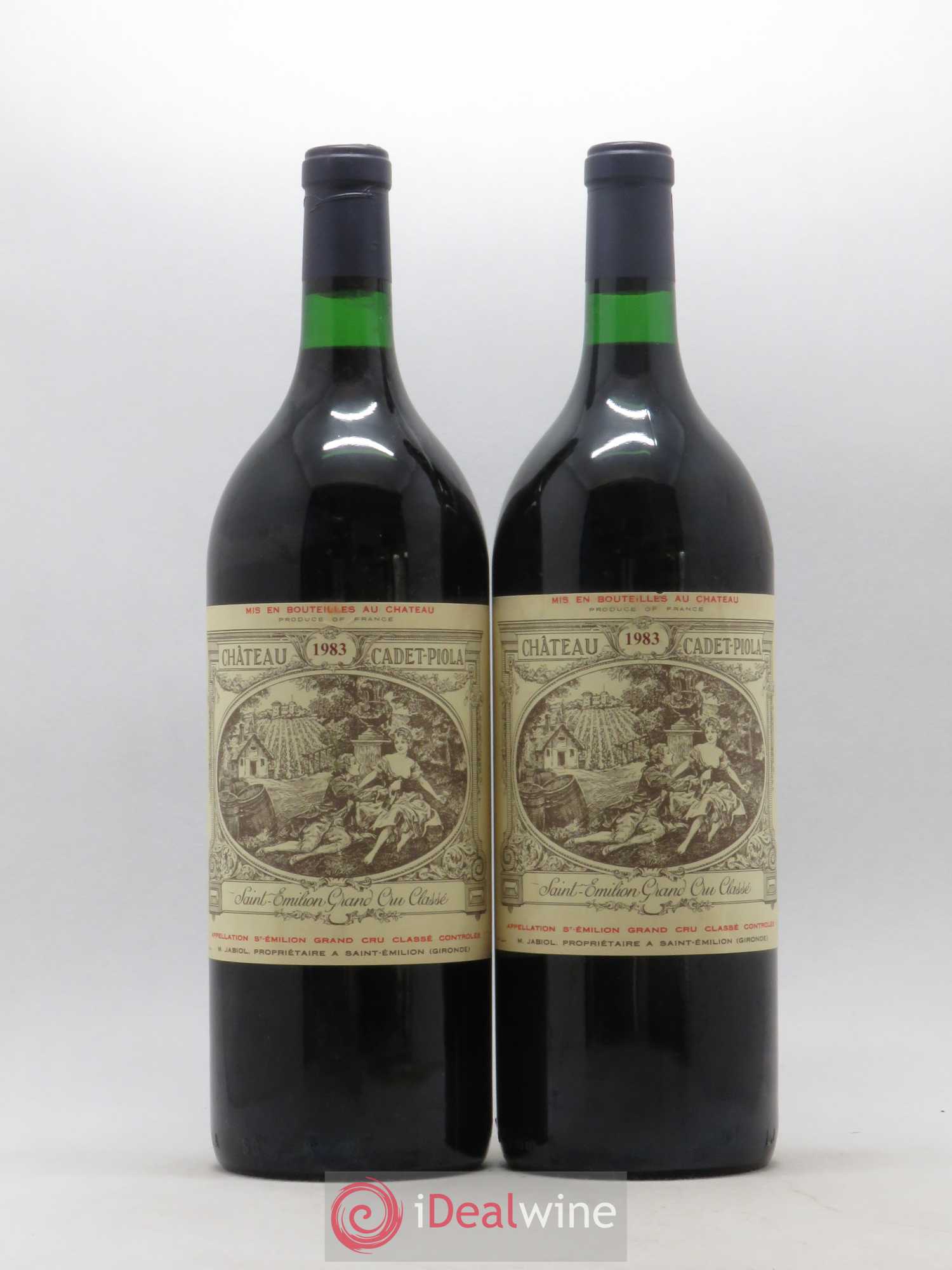 Château Cadet Piola Grand Cru Classé 1983 - Lot de 2 magnums - 0