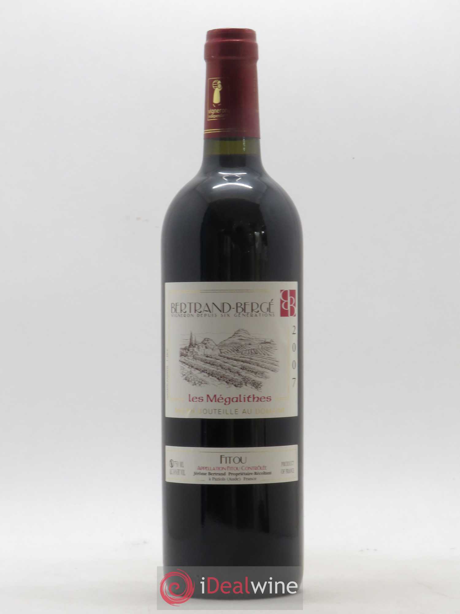 Fitou Les Mégalithes Bertrand Berge 2007 - Posten von 1 Flasche - 0