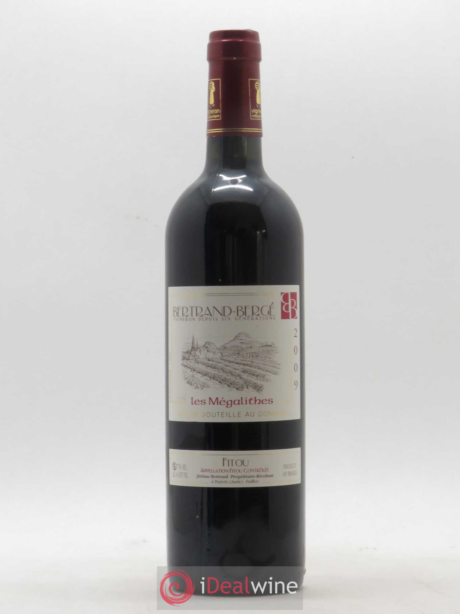 Fitou Les Mégalithes Bertrand Berge 2009 - Posten von 1 Flasche - 0