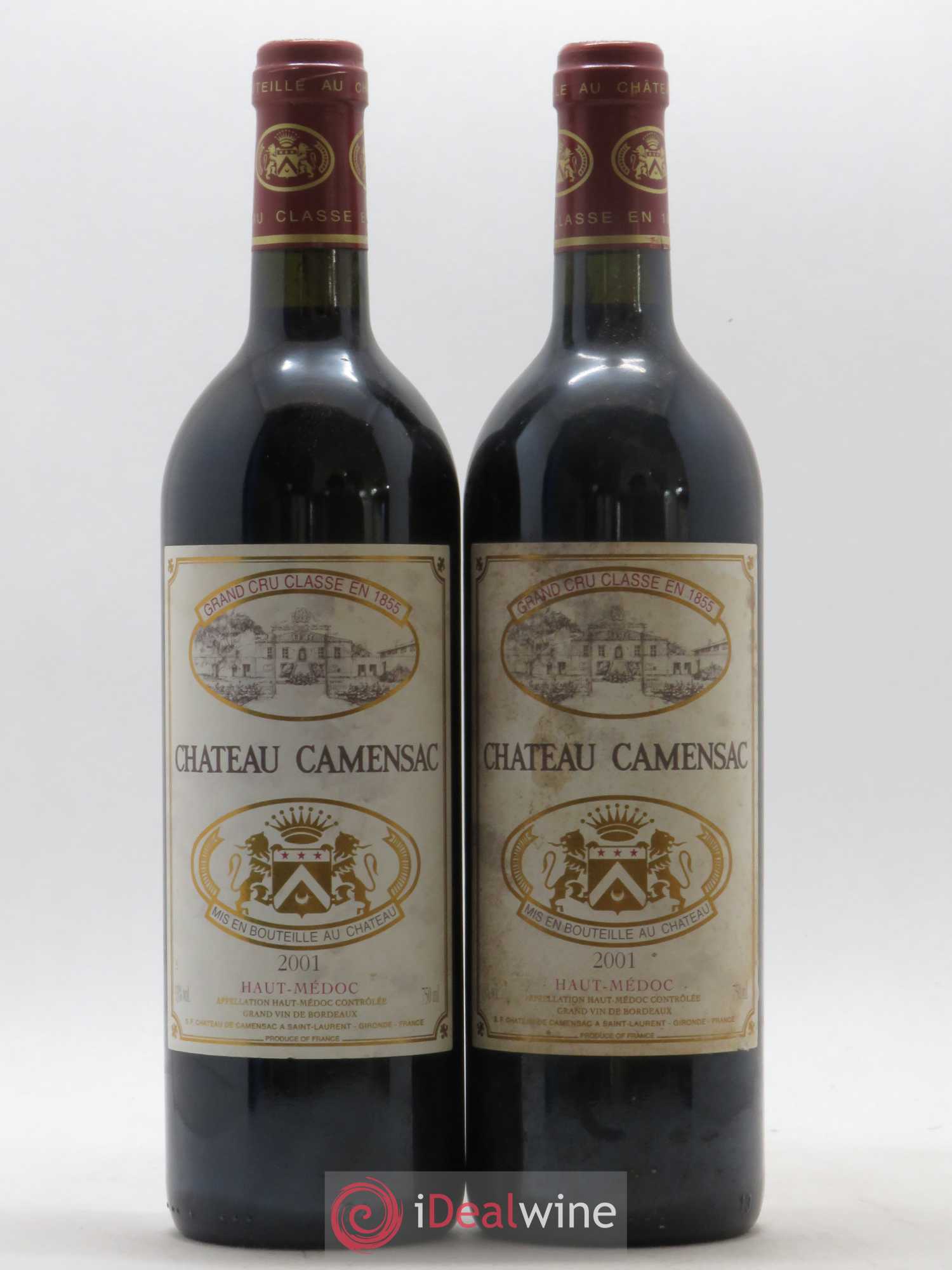 Château Camensac 5ème Grand Cru Classé 2001 - Lot de 2 bouteilles - 0
