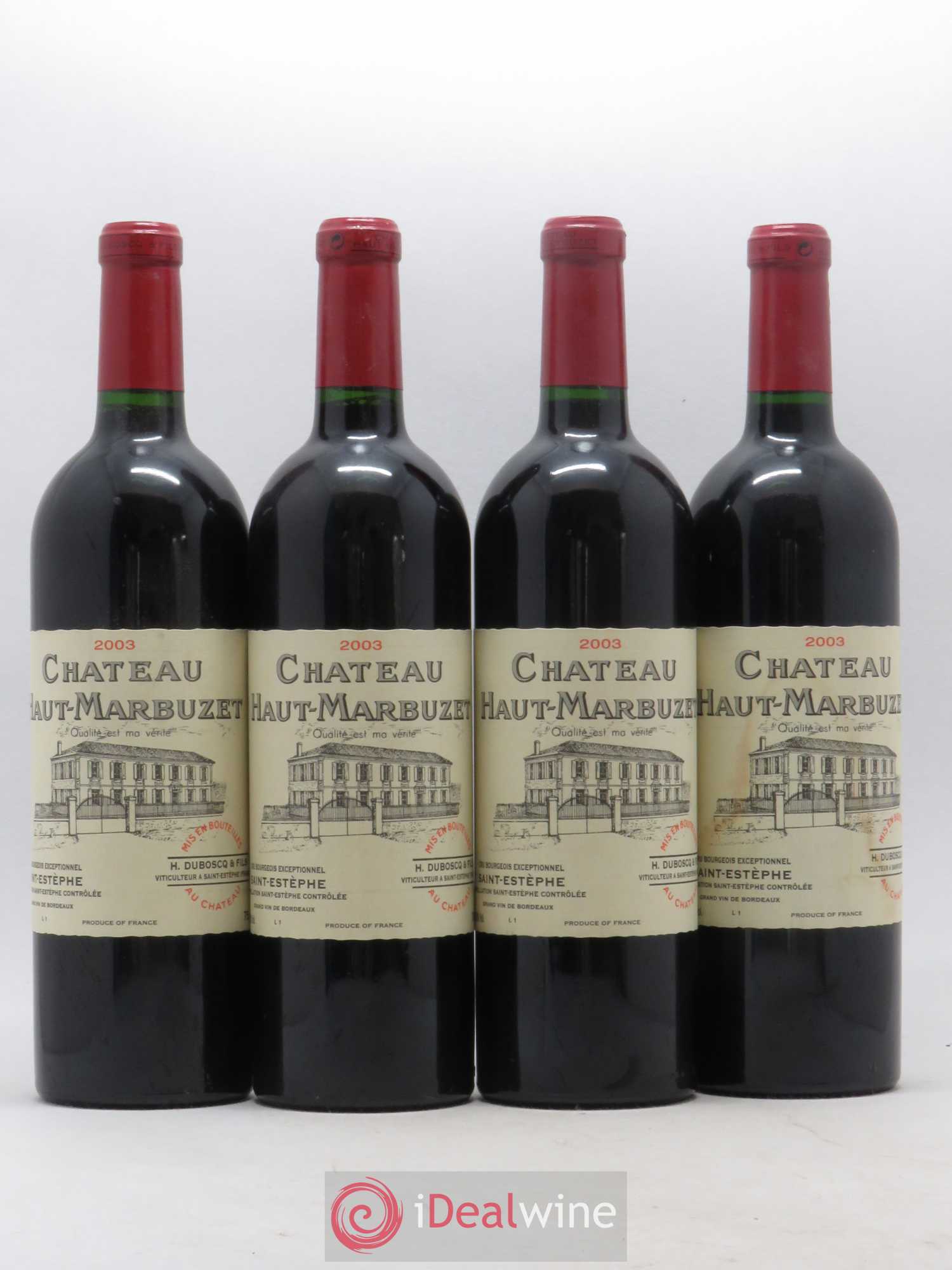 Château Haut Marbuzet 2003 - Lot de 4 bouteilles - 0