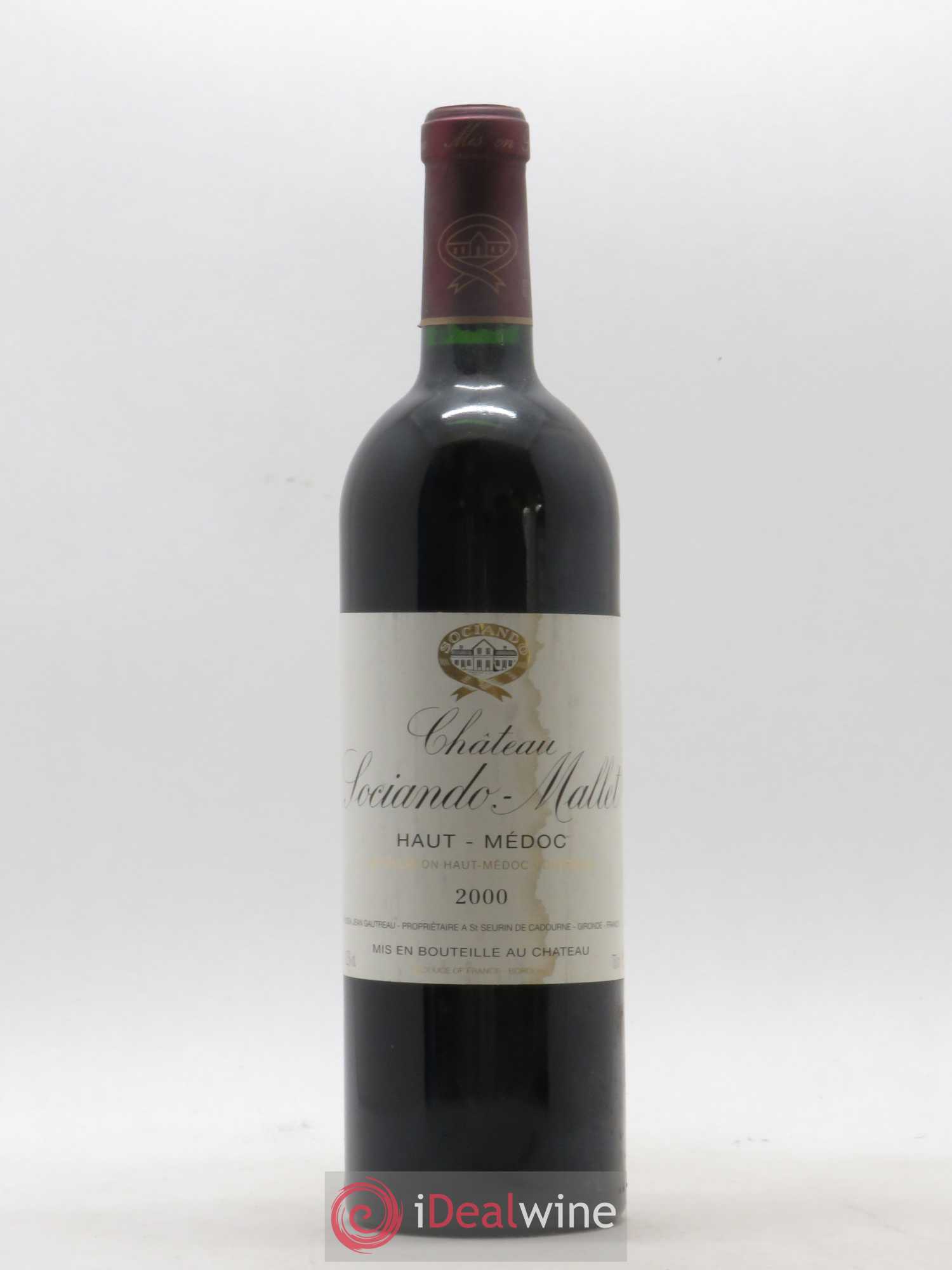 Château Sociando Mallet 2000 - Lot de 1 bouteille - 0