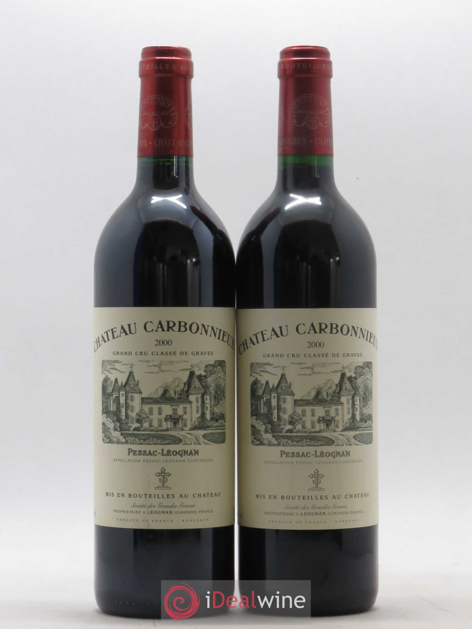 Château Carbonnieux Cru Classé de Graves 2000 - Lot de 2 bouteilles - 0