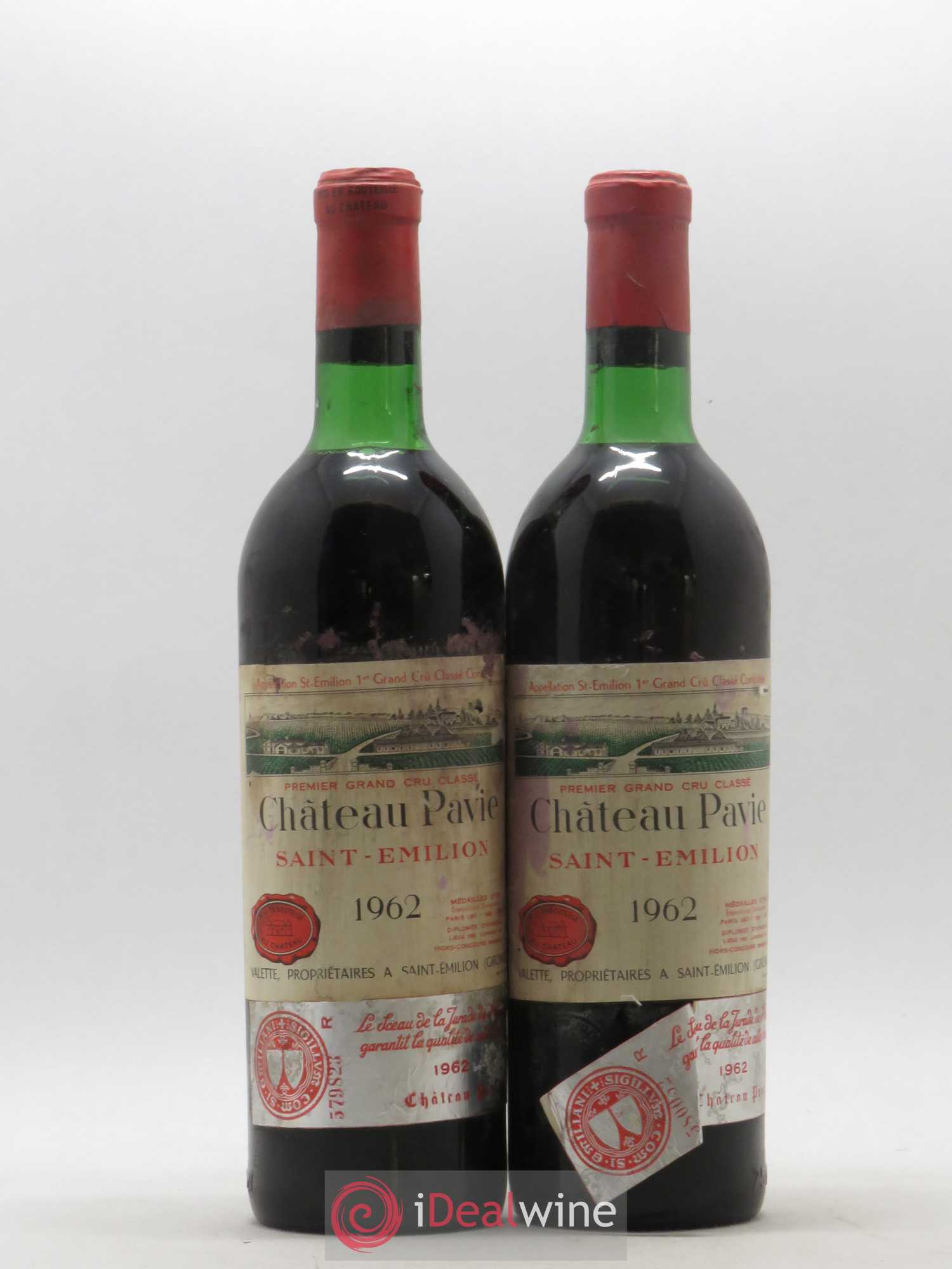 Château Pavie 1er Grand Cru Classé A 1962 - Lot de 2 bouteilles - 0