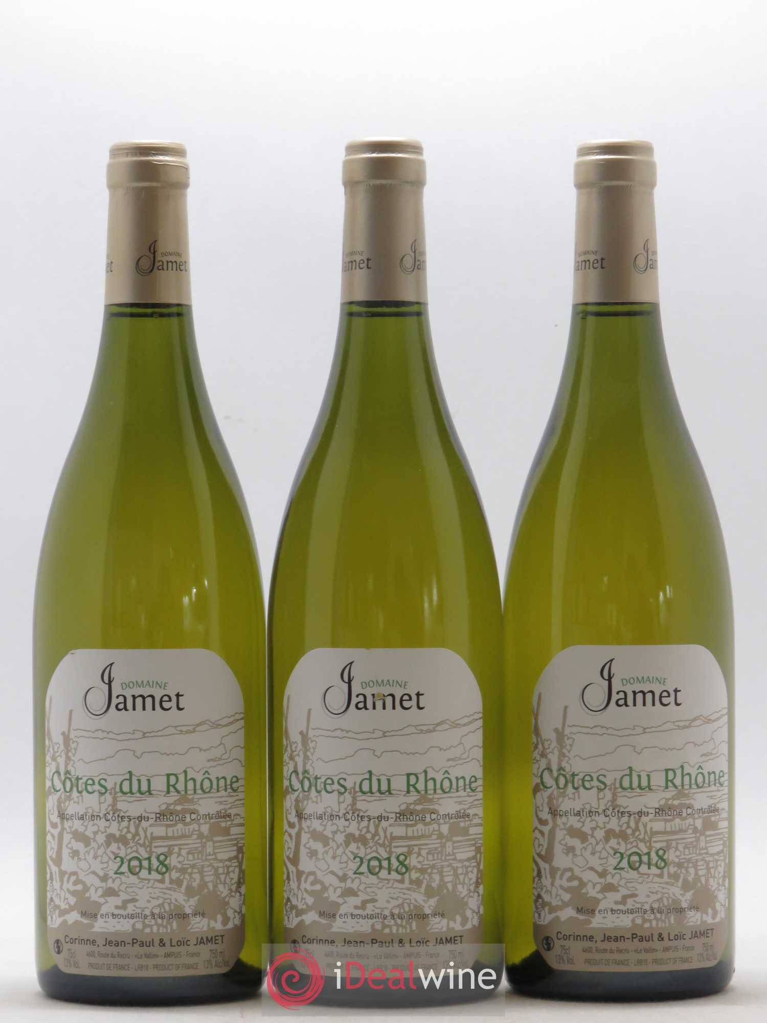 Côtes-du-Rhône Jamet (Domaine) 2018 - Lot de 3 bouteilles - 0