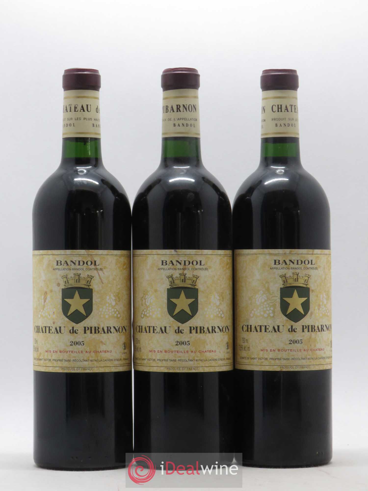 Bandol Château de Pibarnon Comte de Saint-Victor 2005 - Lot de 3 bouteilles - 0