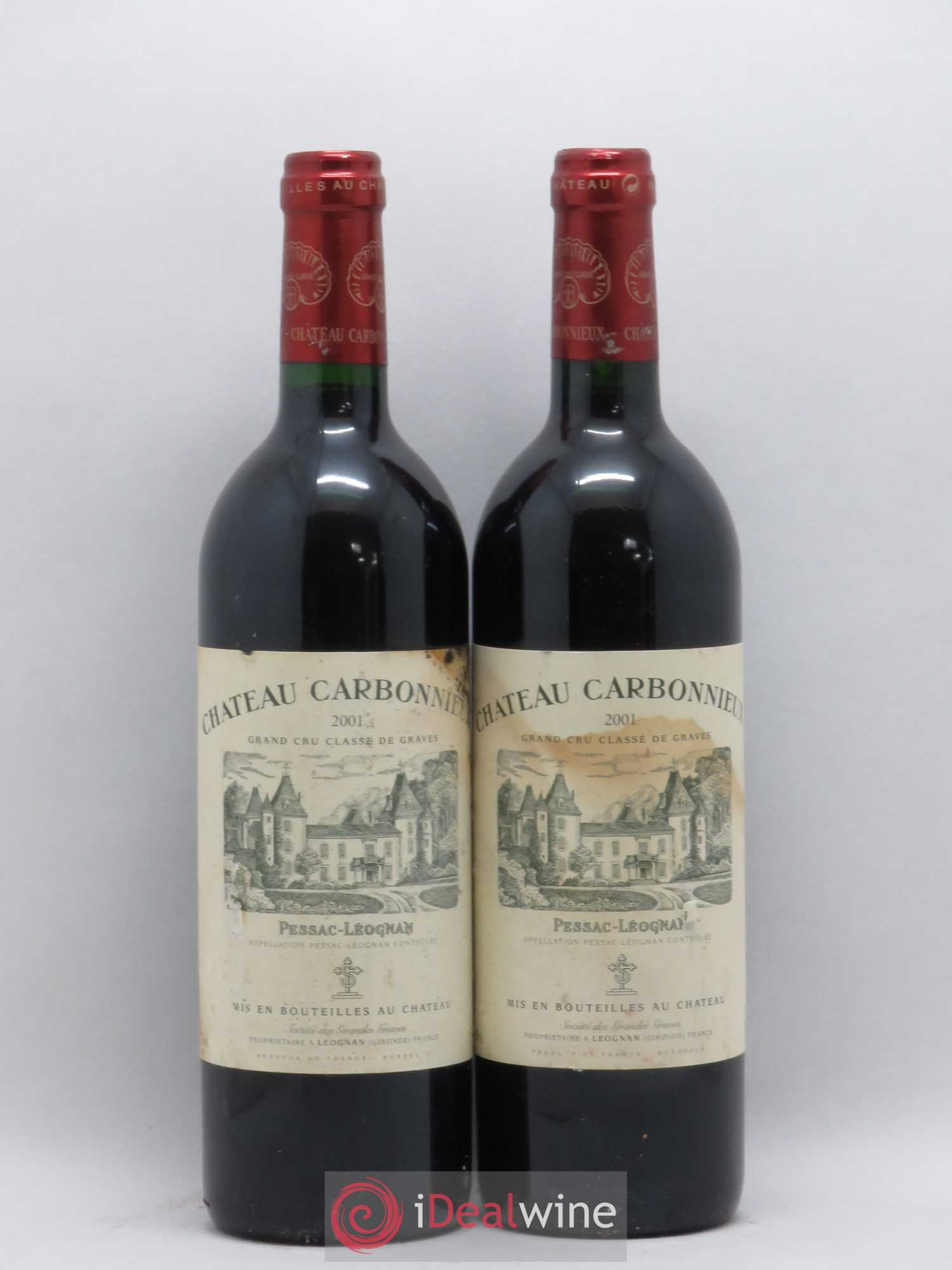Château Carbonnieux Cru Classé de Graves 2001 - Lot de 2 bouteilles - 0