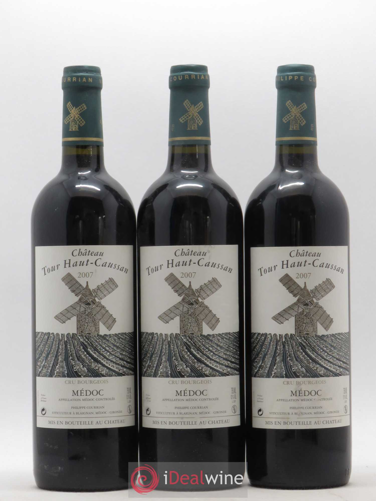 Château Tour Haut-Caussan Cru Bourgeois 2007 - Lot de 3 bouteilles - 0