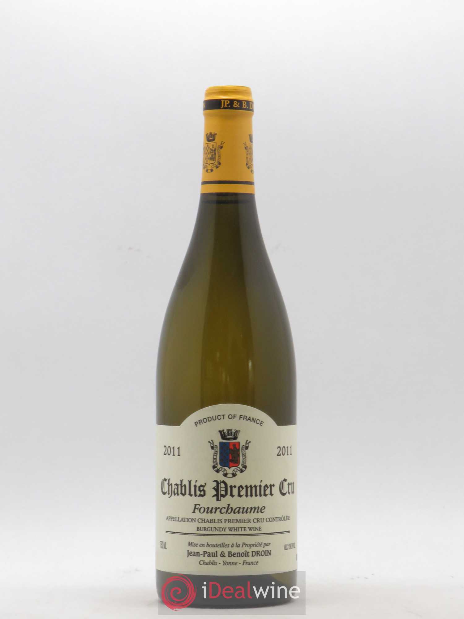Chablis 1er Cru Fourchaume Jean-Paul & Benoît Droin (Domaine) 2011 - Lot de 1 bouteille - 0