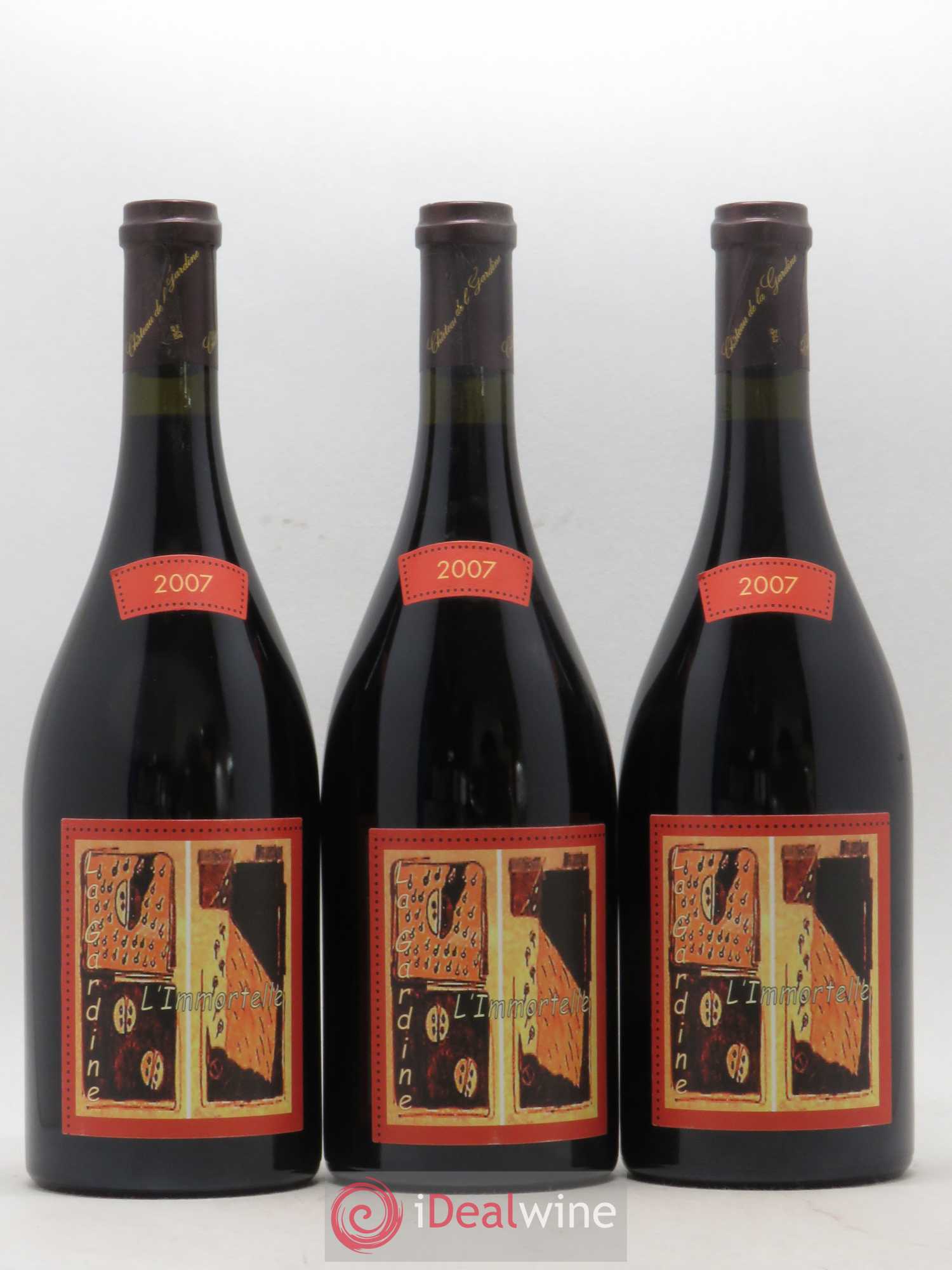 Châteauneuf-du-Pape Château de La Gardine L'Immortelle Famille Brunel 2007 - Lot de 3 bouteilles - 0