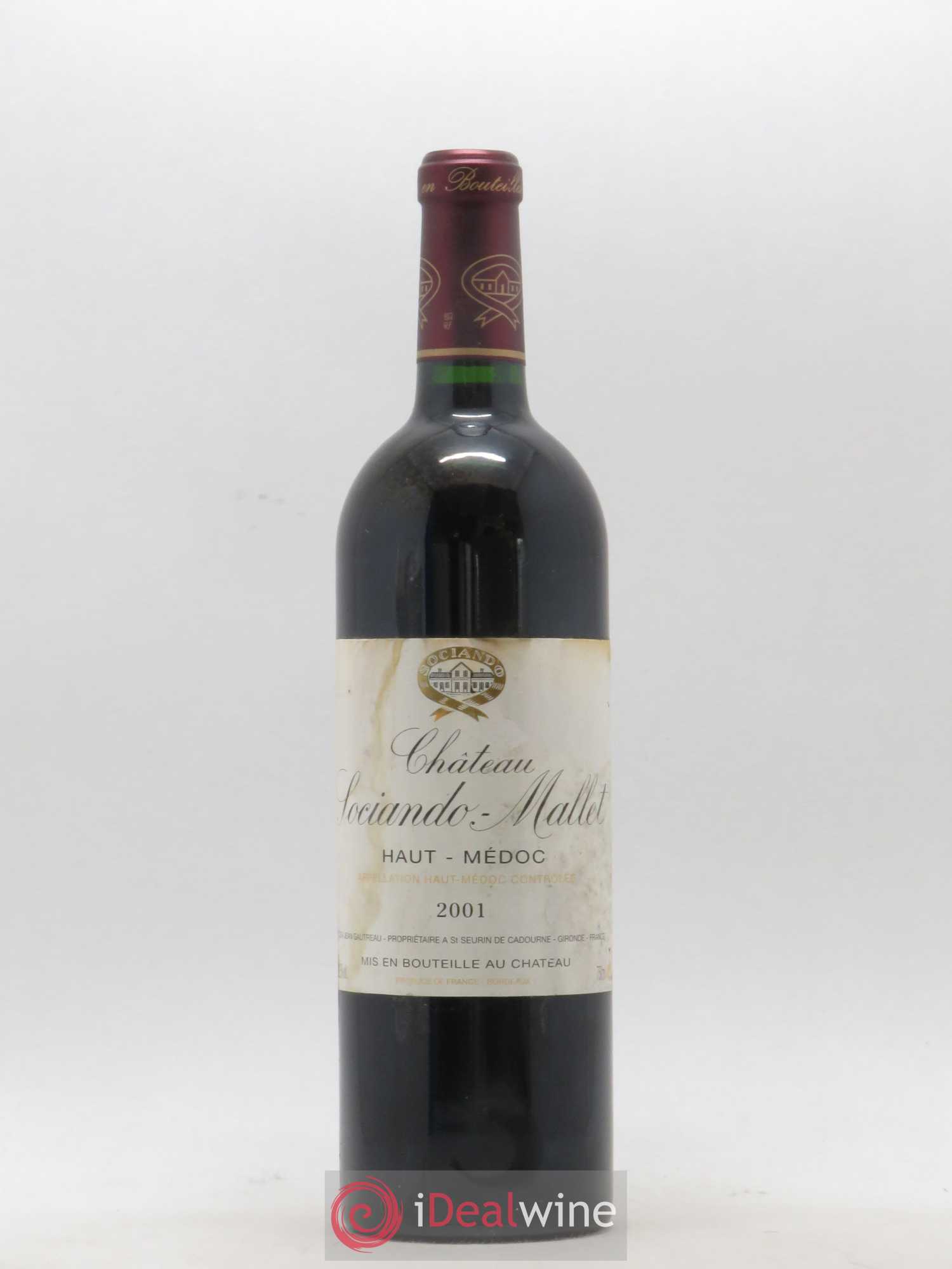 Château Sociando Mallet 2001 - Lot de 1 bouteille - 0