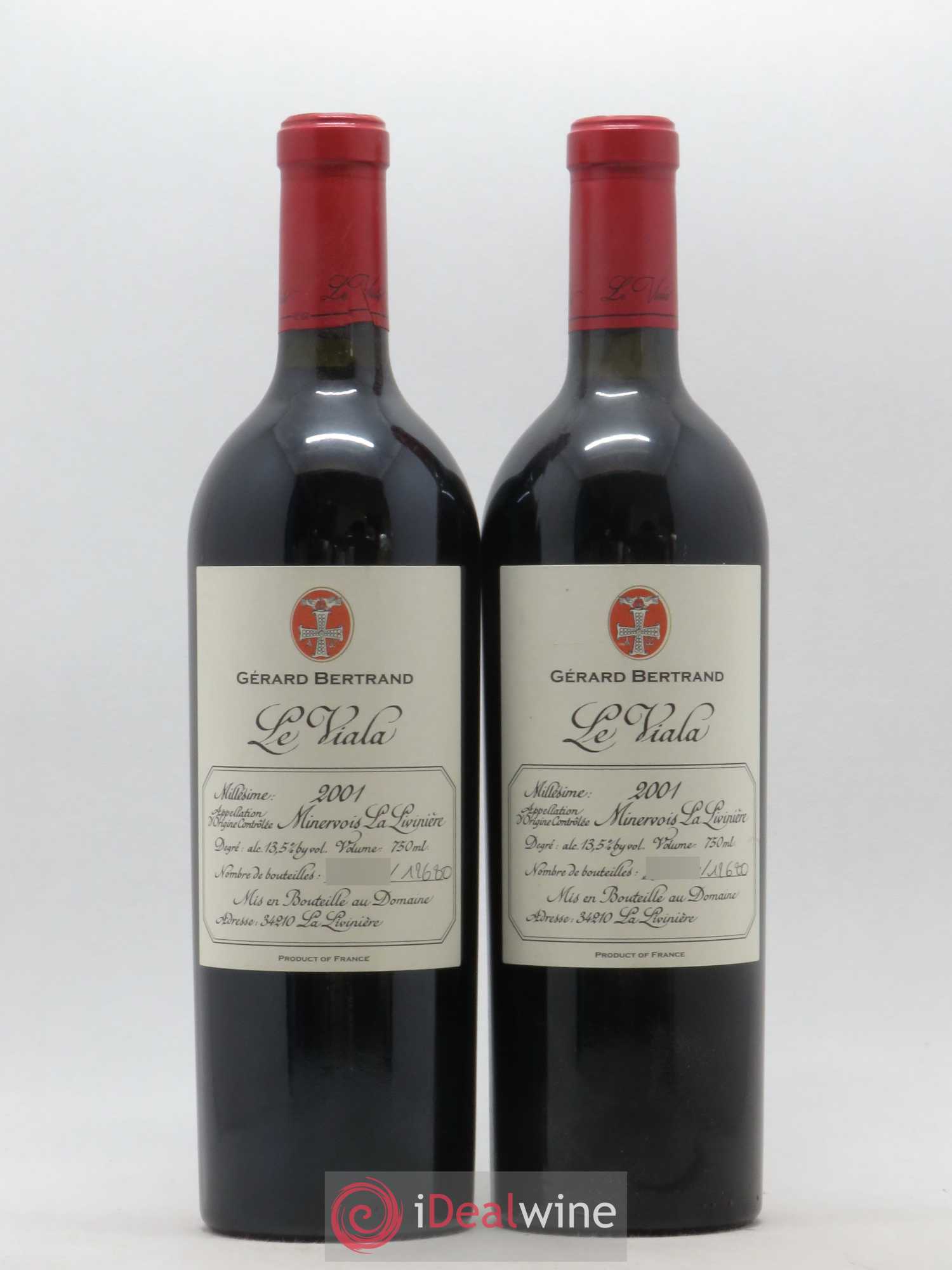 Minervois La Livinière Le Viala Gérard Bertrand 2001 - Lot de 2 bouteilles - 0