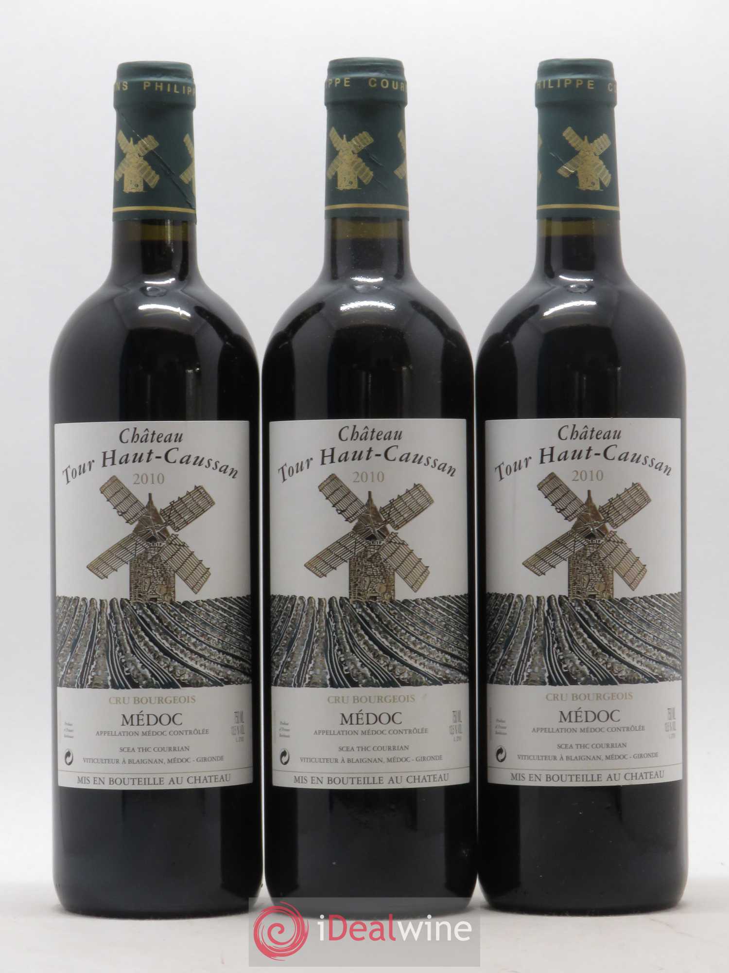 Château Tour Haut-Caussan Cru Bourgeois 2010 - Lot de 3 bouteilles - 0