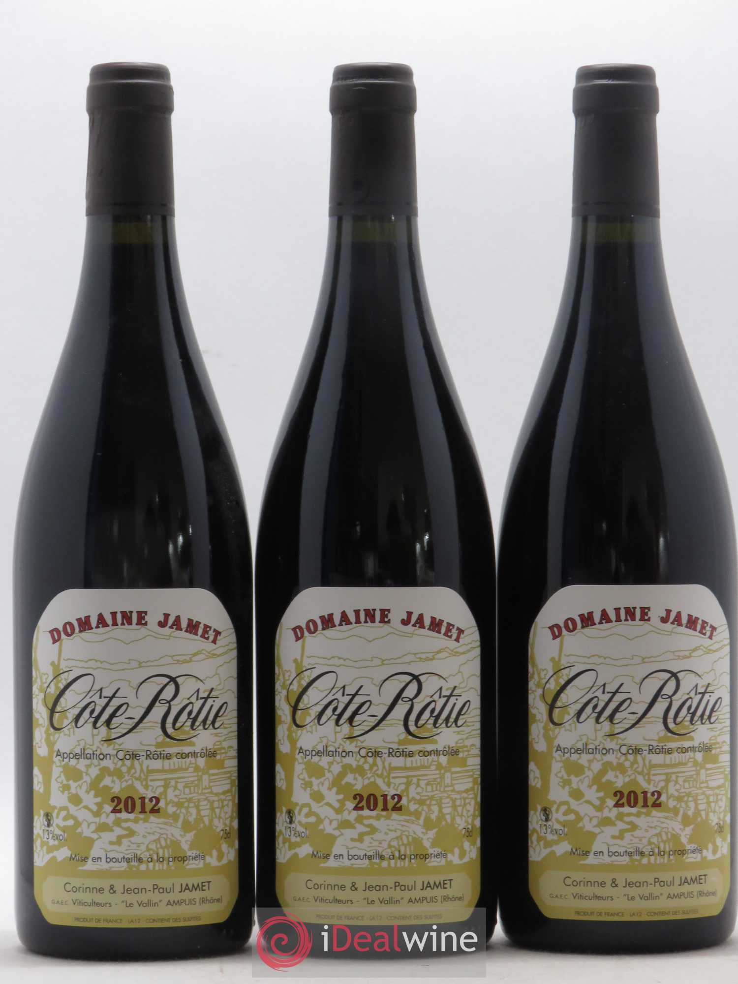Côte-Rôtie Jamet (Domaine) 2012 - Lot de 3 bouteilles - 0