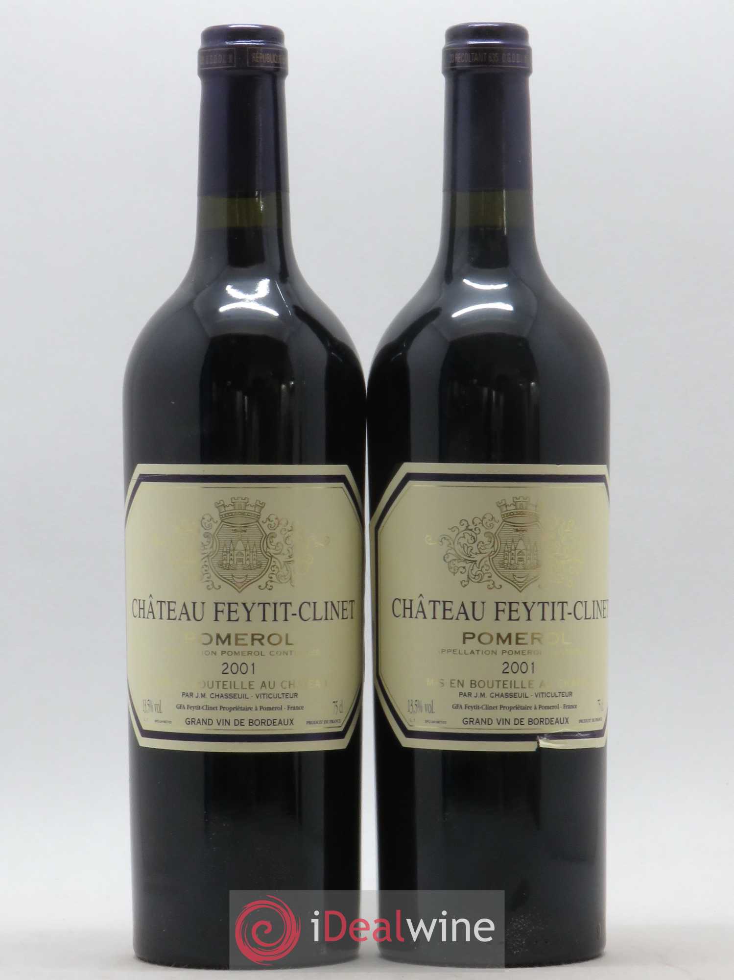 Château Feytit-Clinet 2001 - Lot de 2 bouteilles - 0