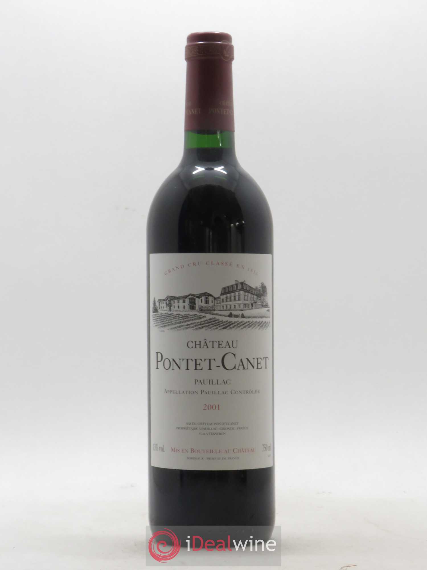 Château Pontet Canet 5ème Grand Cru Classé 2001 - Lot de 1 bouteille - 0