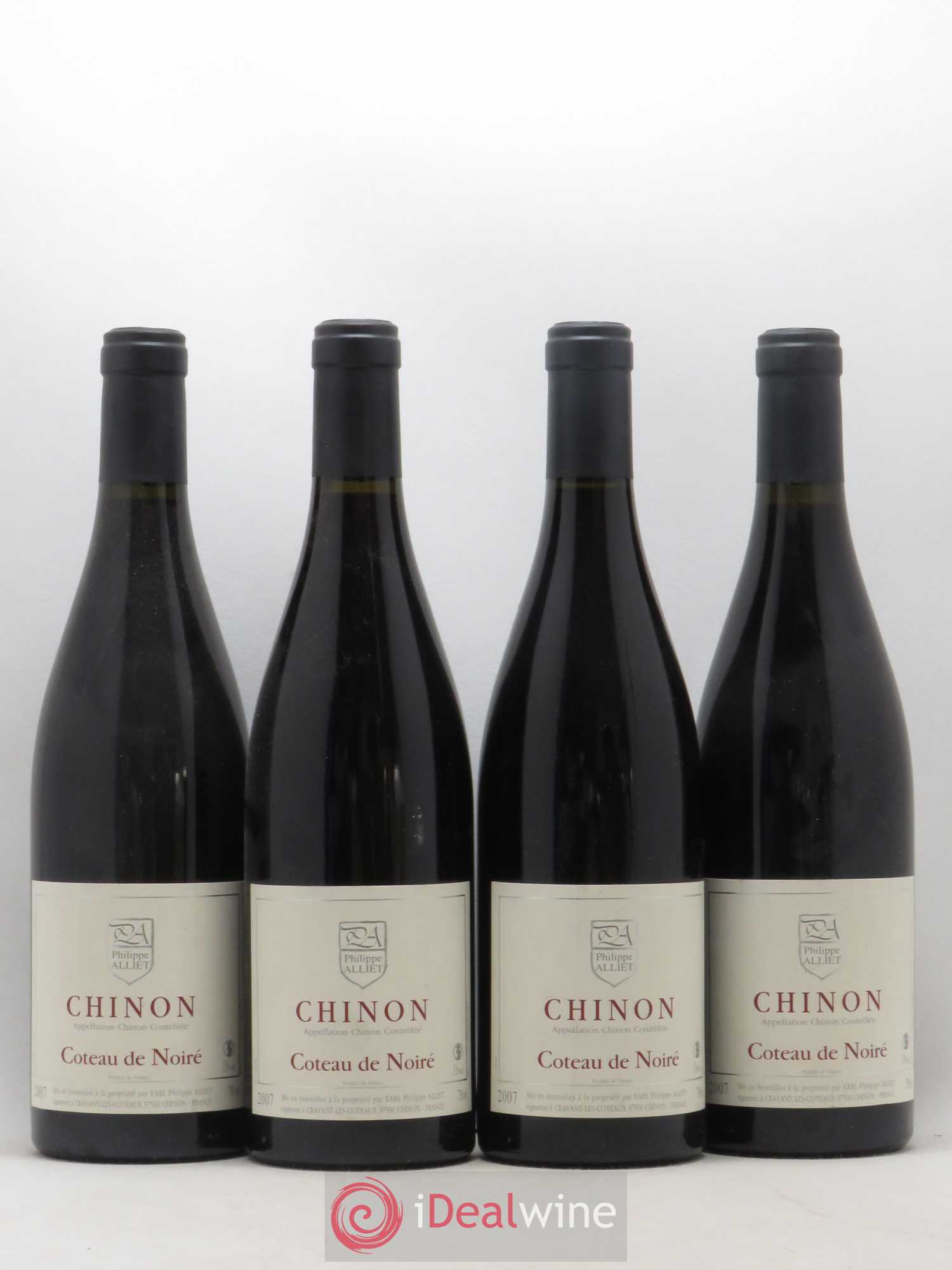 Chinon Coteau de Noiré Philippe Alliet 2007 - Lot de 4 bouteilles - 0
