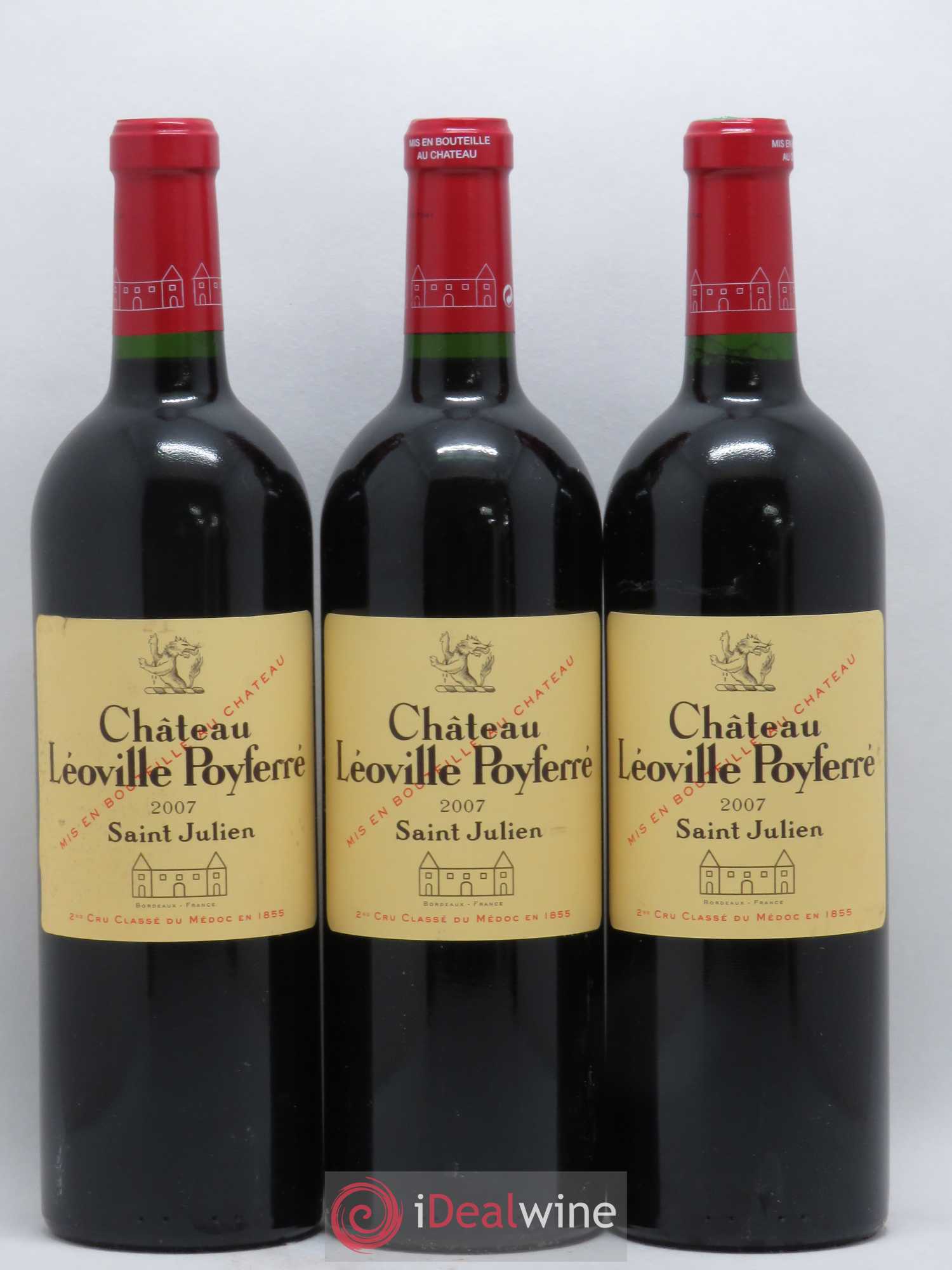 Château Léoville Poyferré 2ème Grand Cru Classé 2007 - Lot de 3 bouteilles - 0