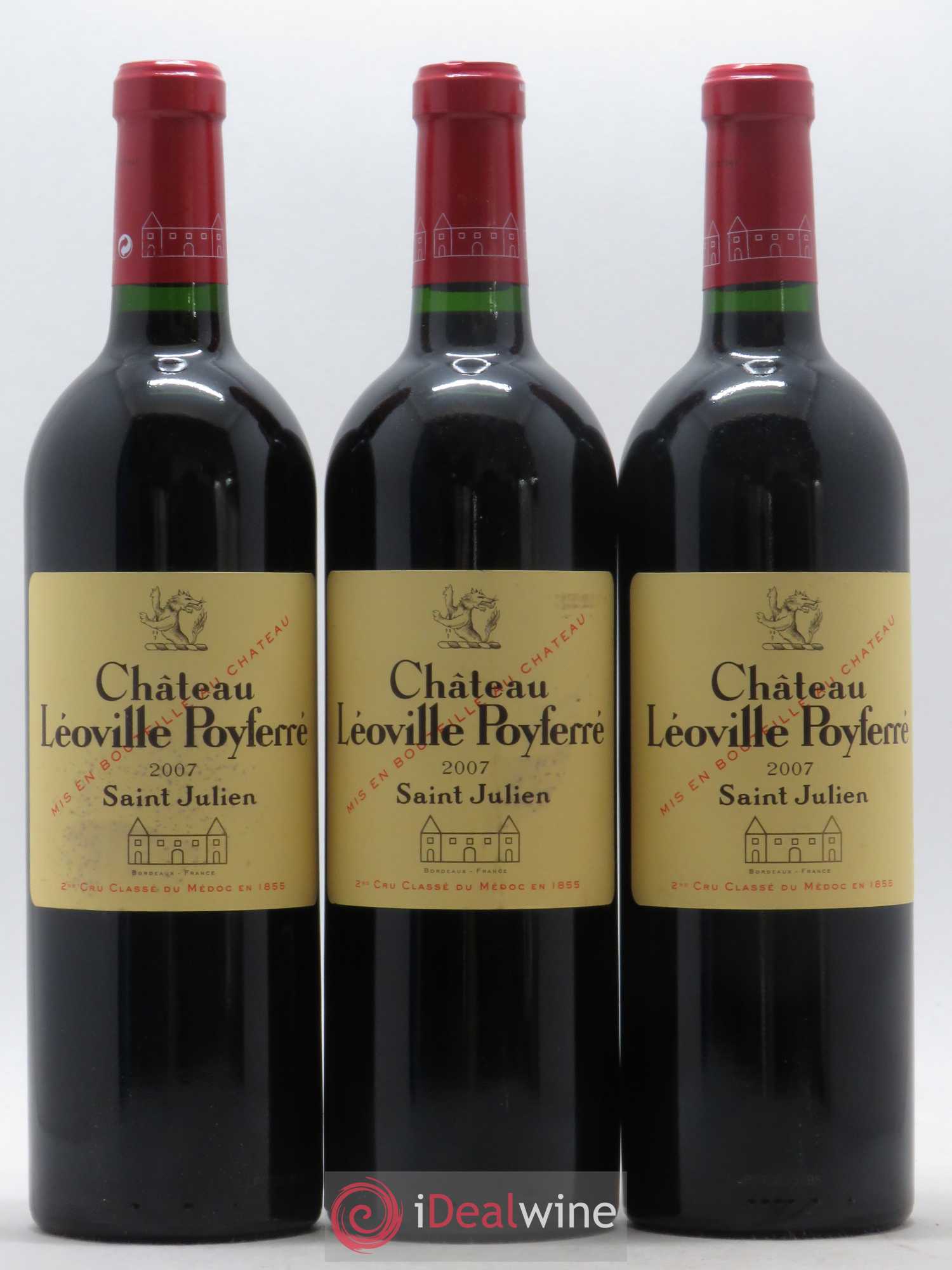 Château Léoville Poyferré 2ème Grand Cru Classé 2007 - Lot de 3 bouteilles - 0