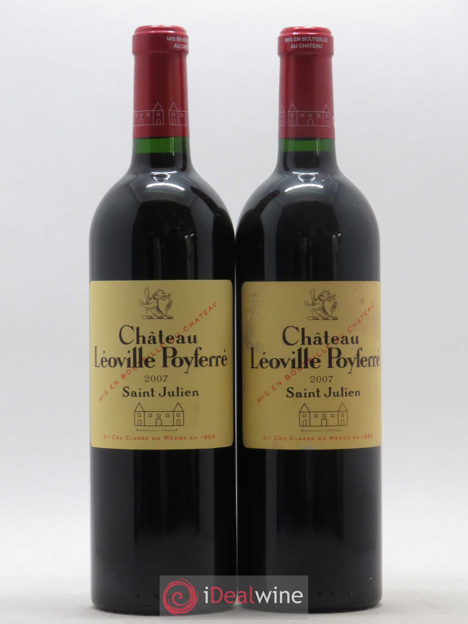 Château Léoville Poyferré 2ème Grand Cru Classé 2007 - Lot de 2 bouteilles - 0