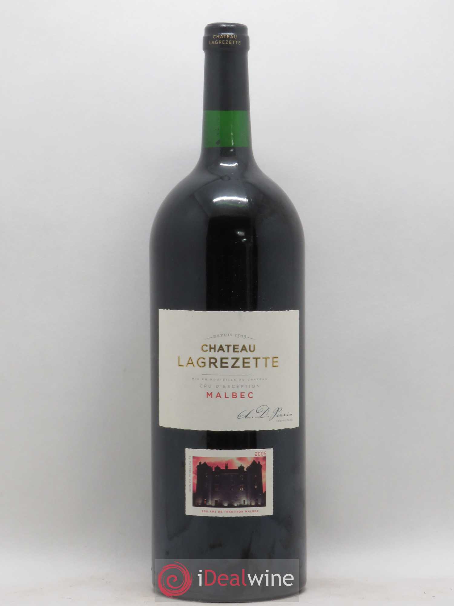 Cahors Château Lagrezette Alain Dominique Perrin Malbec 2005 - Lot de 1 magnum - 0