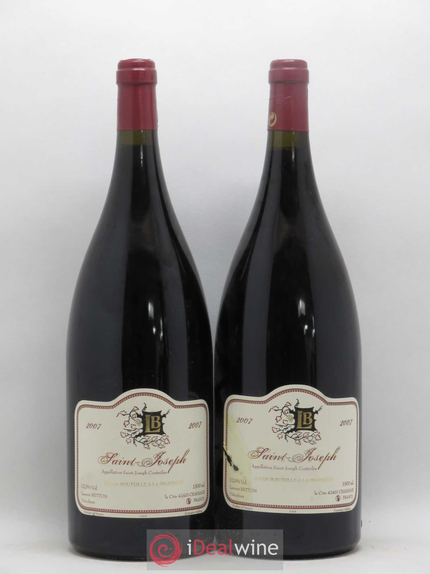 Saint-Joseph Domaine Laurent Betton 2007 - Posten von 2 Magnum - 0