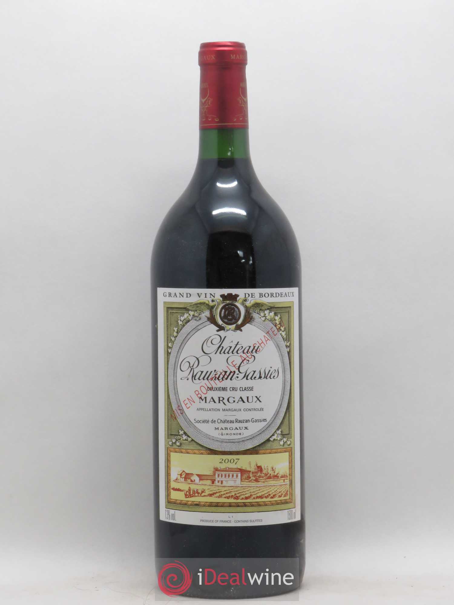 Château Rauzan-Gassies 2ème Grand Cru Classé 2007 - Lot de 1 magnum - 0
