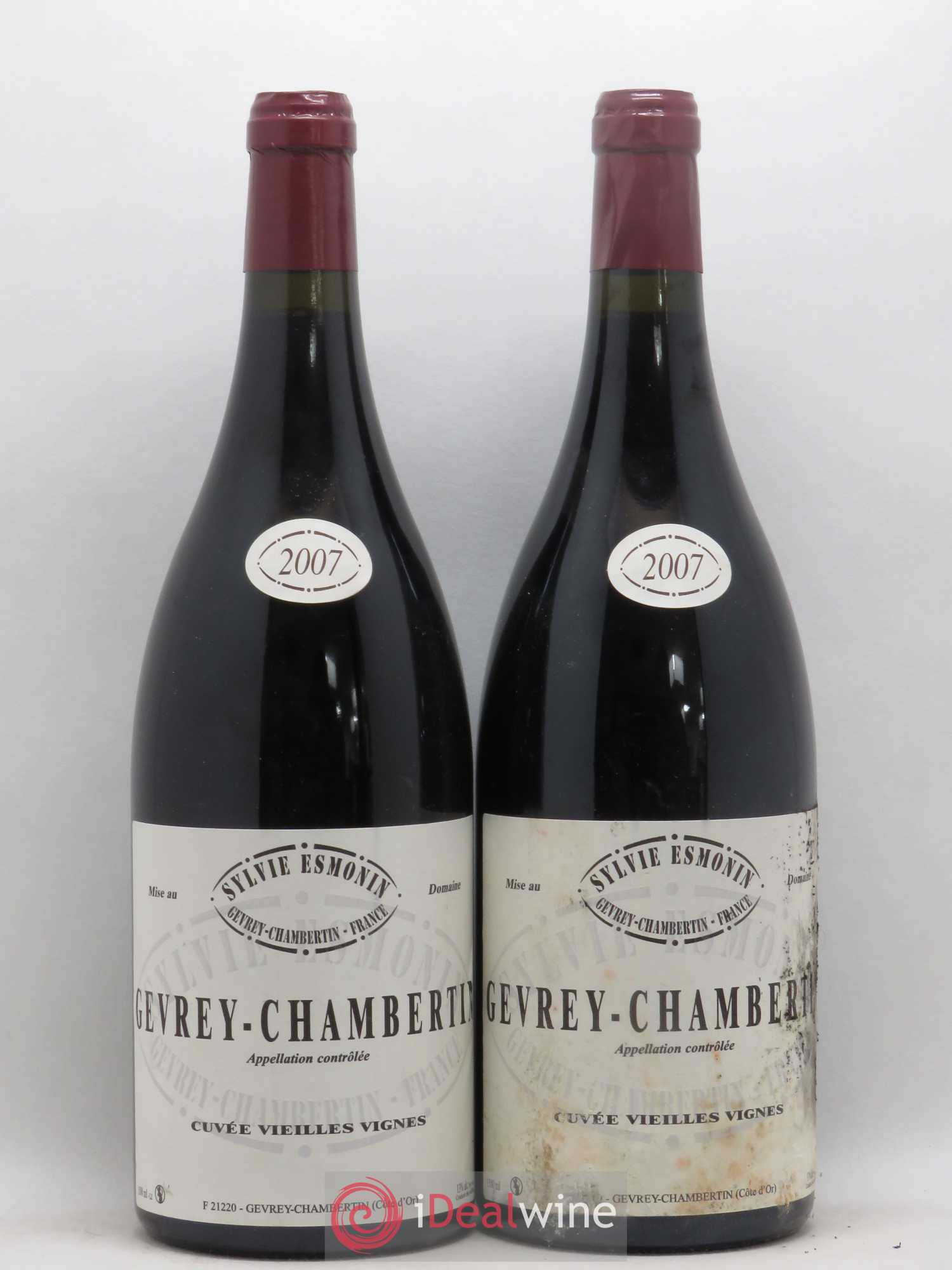 Gevrey-Chambertin Vieilles Vignes Sylvie Esmonin 2007 - Lot de 2 magnums - 0