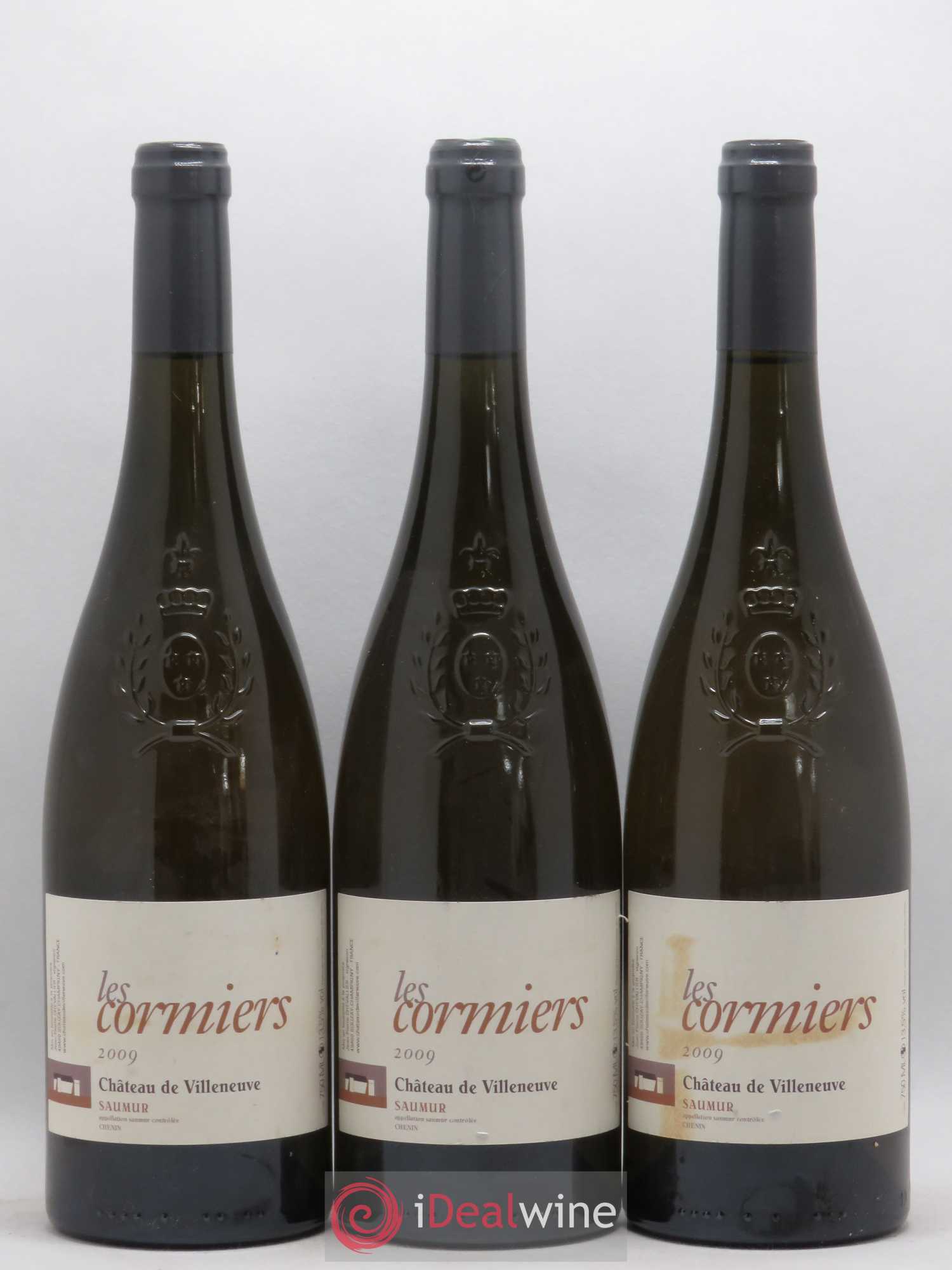 Saumur Les Cormiers Château de Villeneuve 2009 - Lot de 3 bouteilles - 0