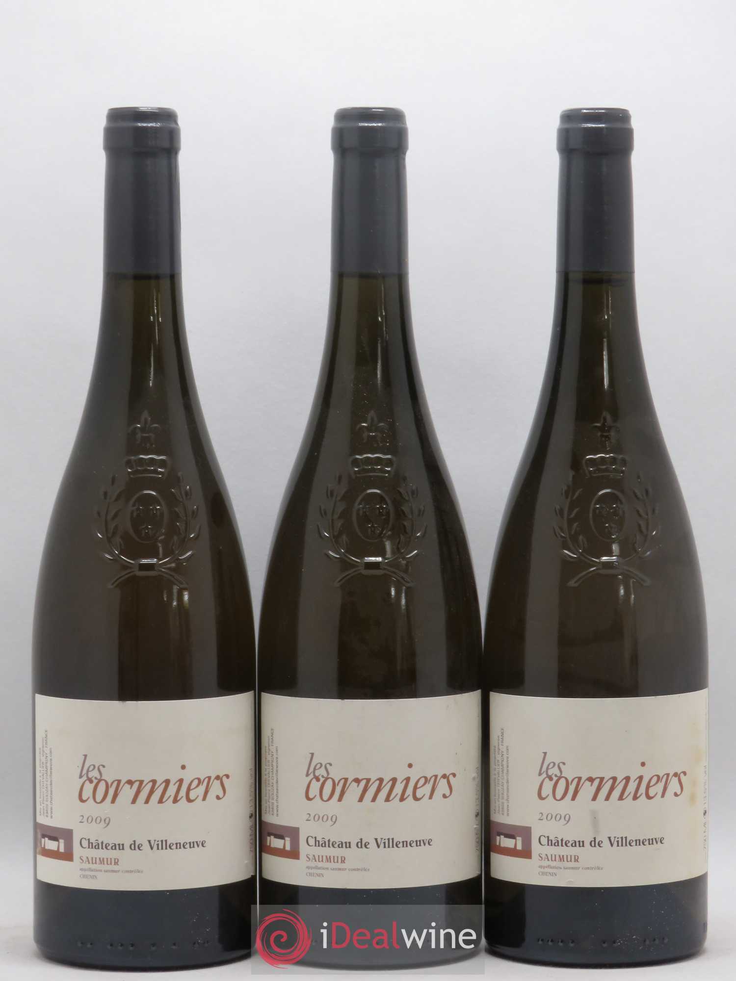 Saumur Les Cormiers Château de Villeneuve 2009 - Lot de 3 bouteilles - 0