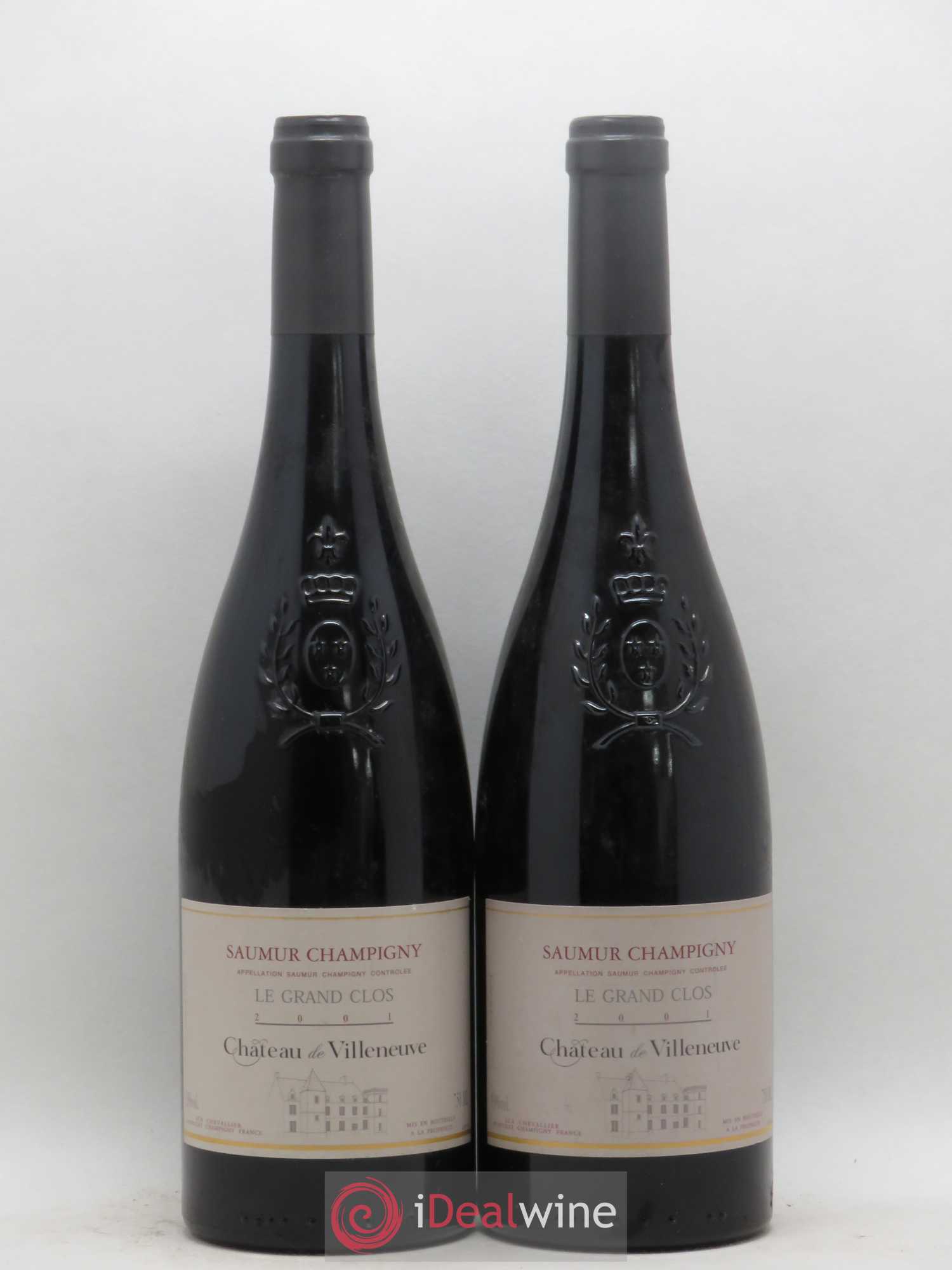 Saumur-Champigny Le Grand Clos Château de Villeneuve 2001 - Lot de 2 bouteilles - 0