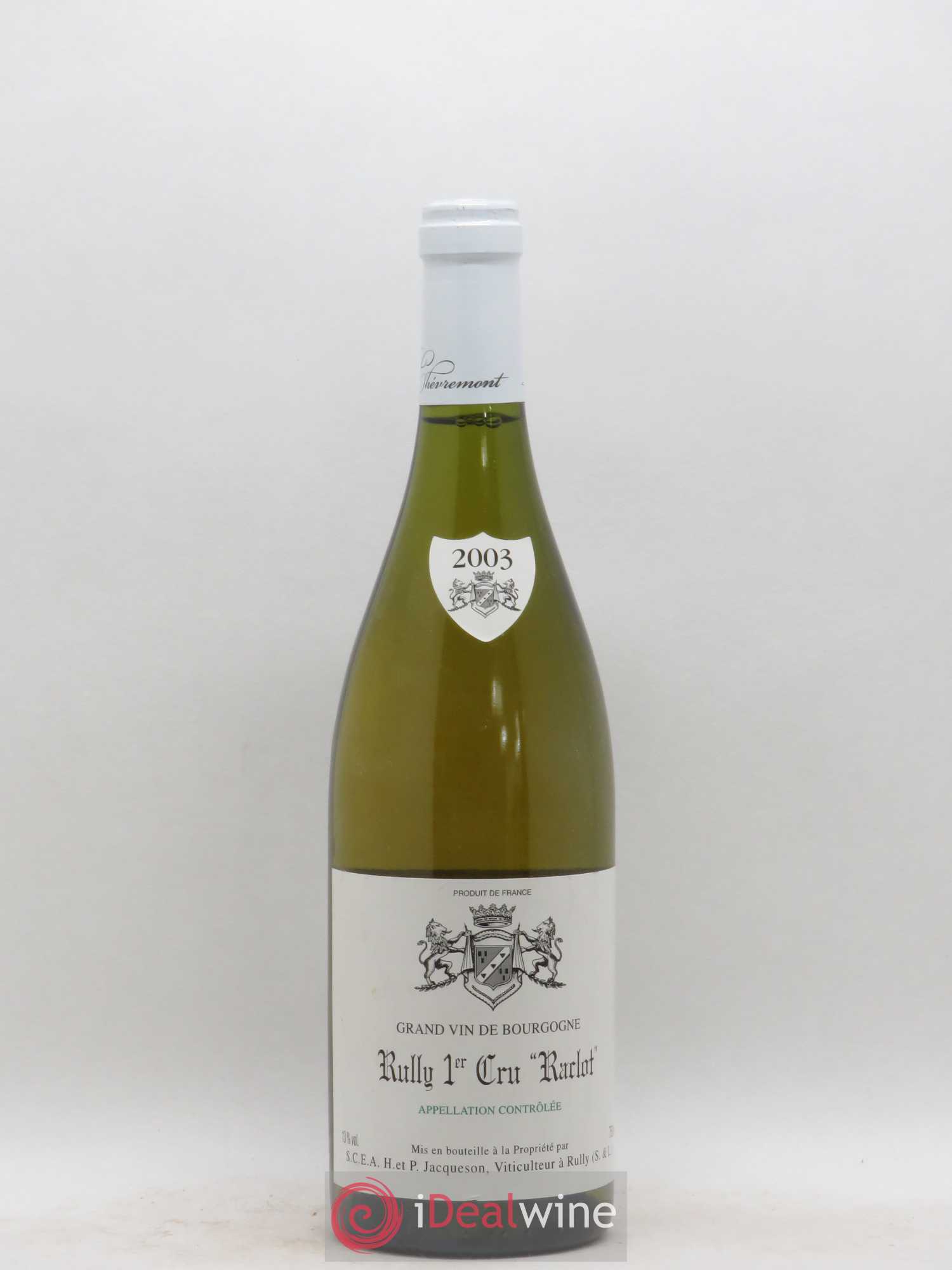Rully 1er Cru Raclot Domaine Jacquesson 2003 - Lot de 1 bouteille - 0