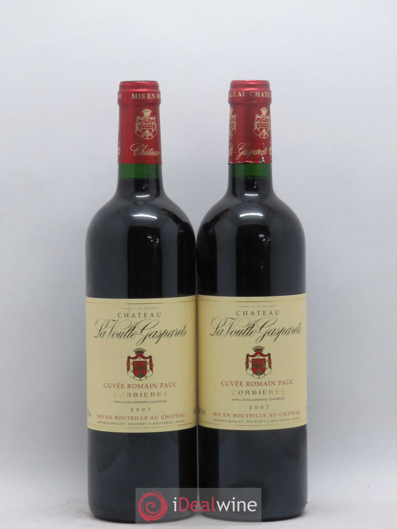 Corbières Boutenac La Voulte-Gasparets Cuvée Romain Pauc Patrick Reverdy 2007 - Lot de 2 bouteilles - 0