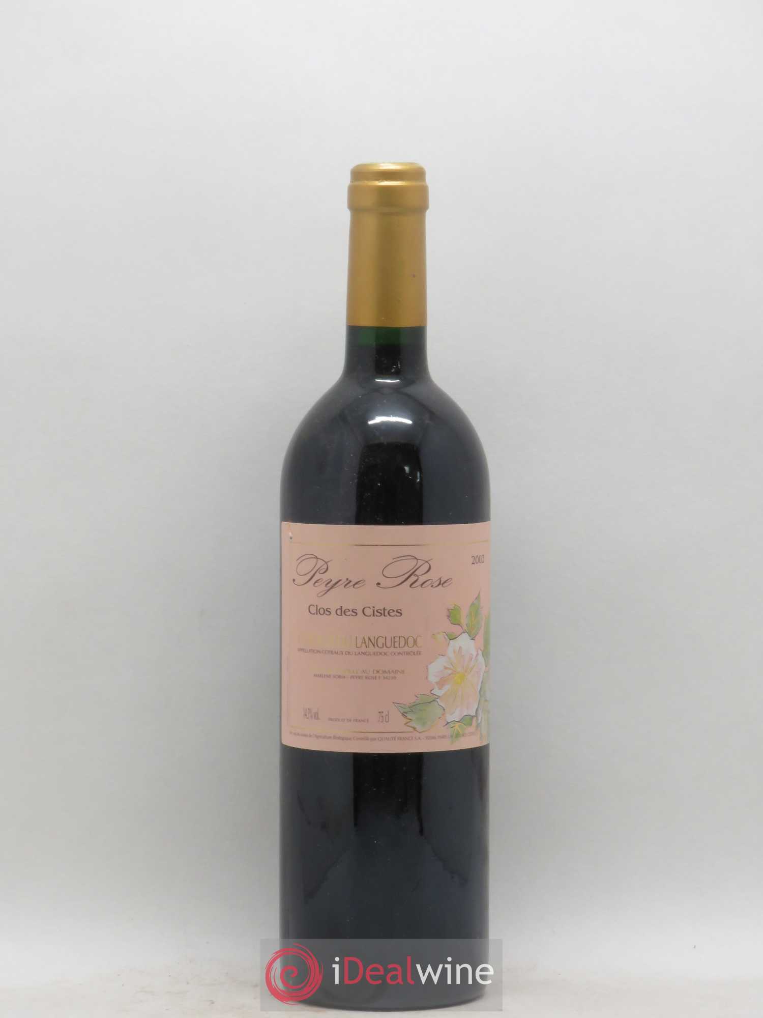 Vin de France (anciennement Coteaux du Languedoc) Domaine Peyre Rose Les Cistes Marlène Soria 2002 - Lot de 1 bouteille - 0