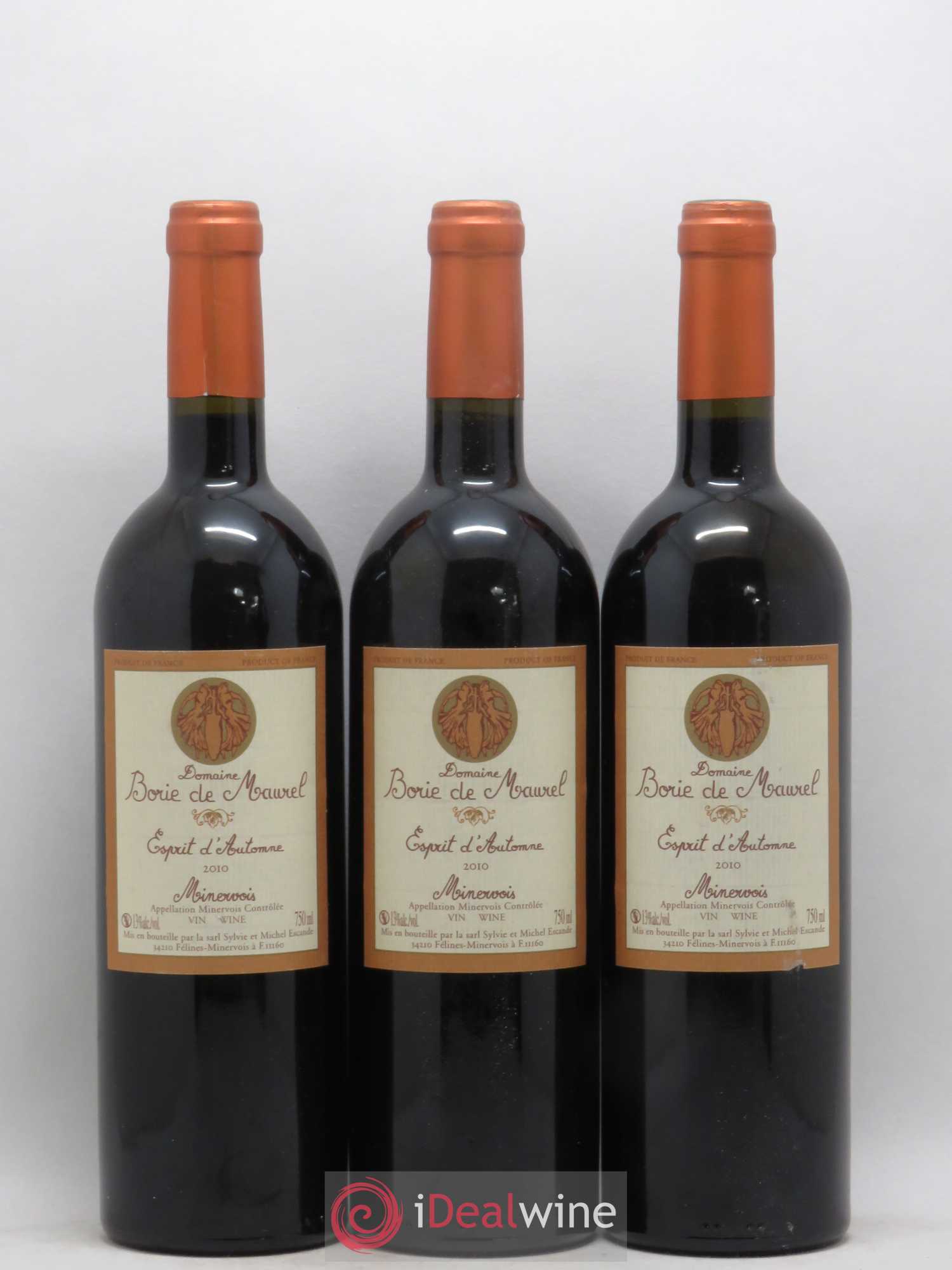 Minervois Esprit d'Automne Domaine Borie de Maurel 2010 - Posten von 3 Flaschen - 0